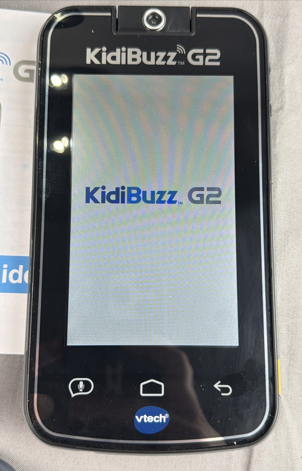 KidiBuzz G2 VTech KidiCom Chat Camera Smart Device Black Model 1866 w Charger