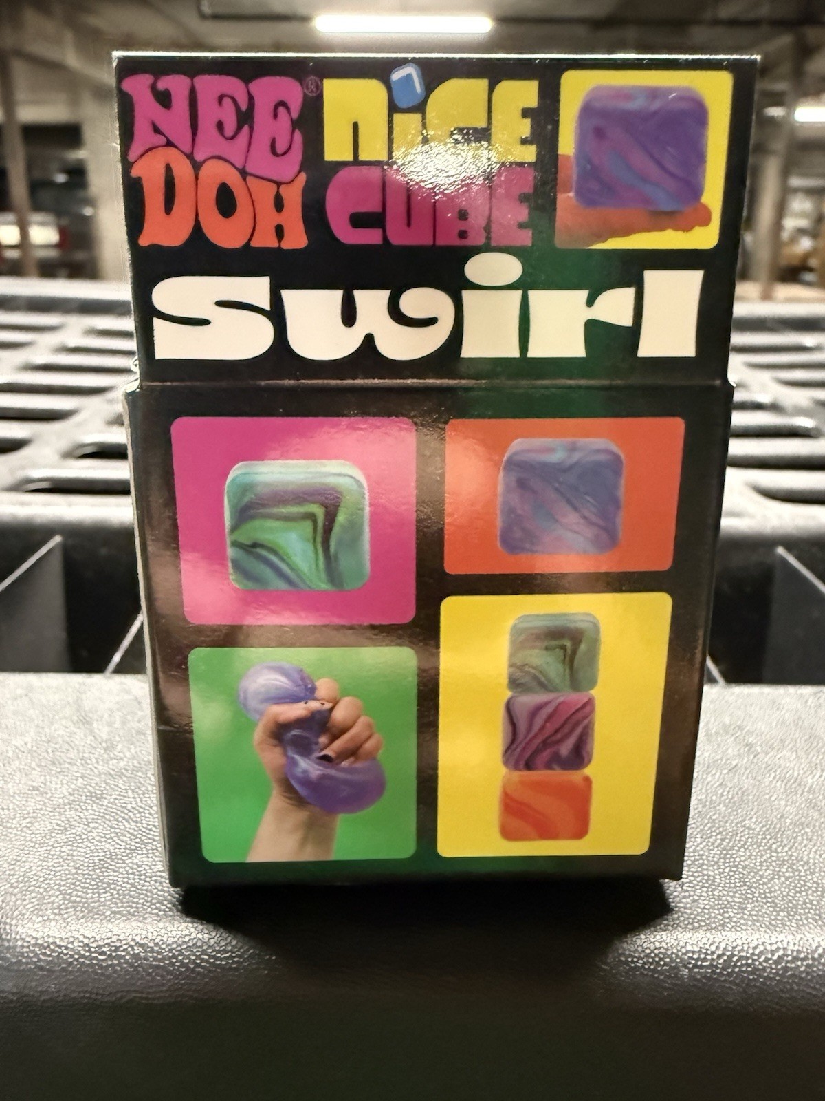 Nee Doh Nice Cube Swirl – Super Solid Squish (Blue) – Brand New/Factory Sealed!