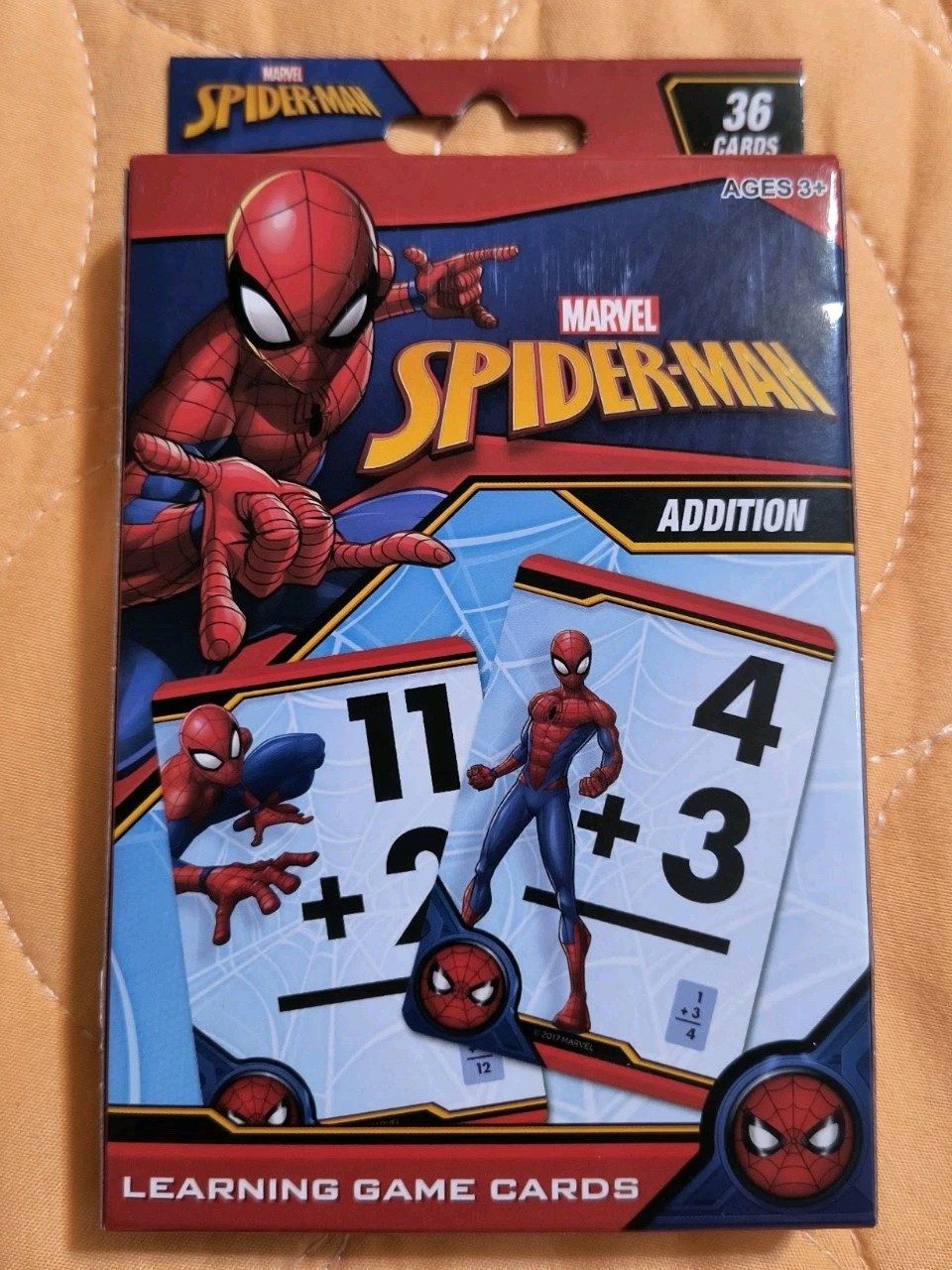 Marvel SPIDERMAN 🕷️ Addition Flash Learning Colorful Cards NEW! Free Shipping!
