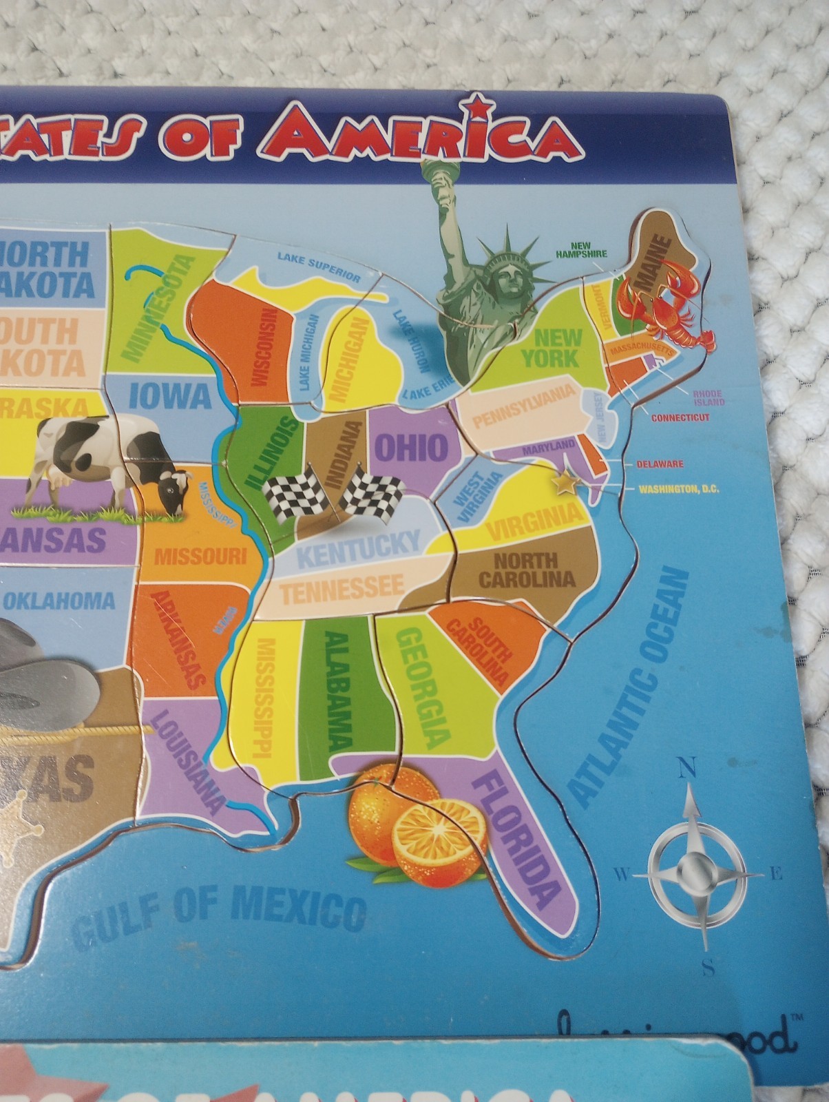 United States Of America Puzzles & P/K Flashcards (22 & 42 Pc Puzzles)