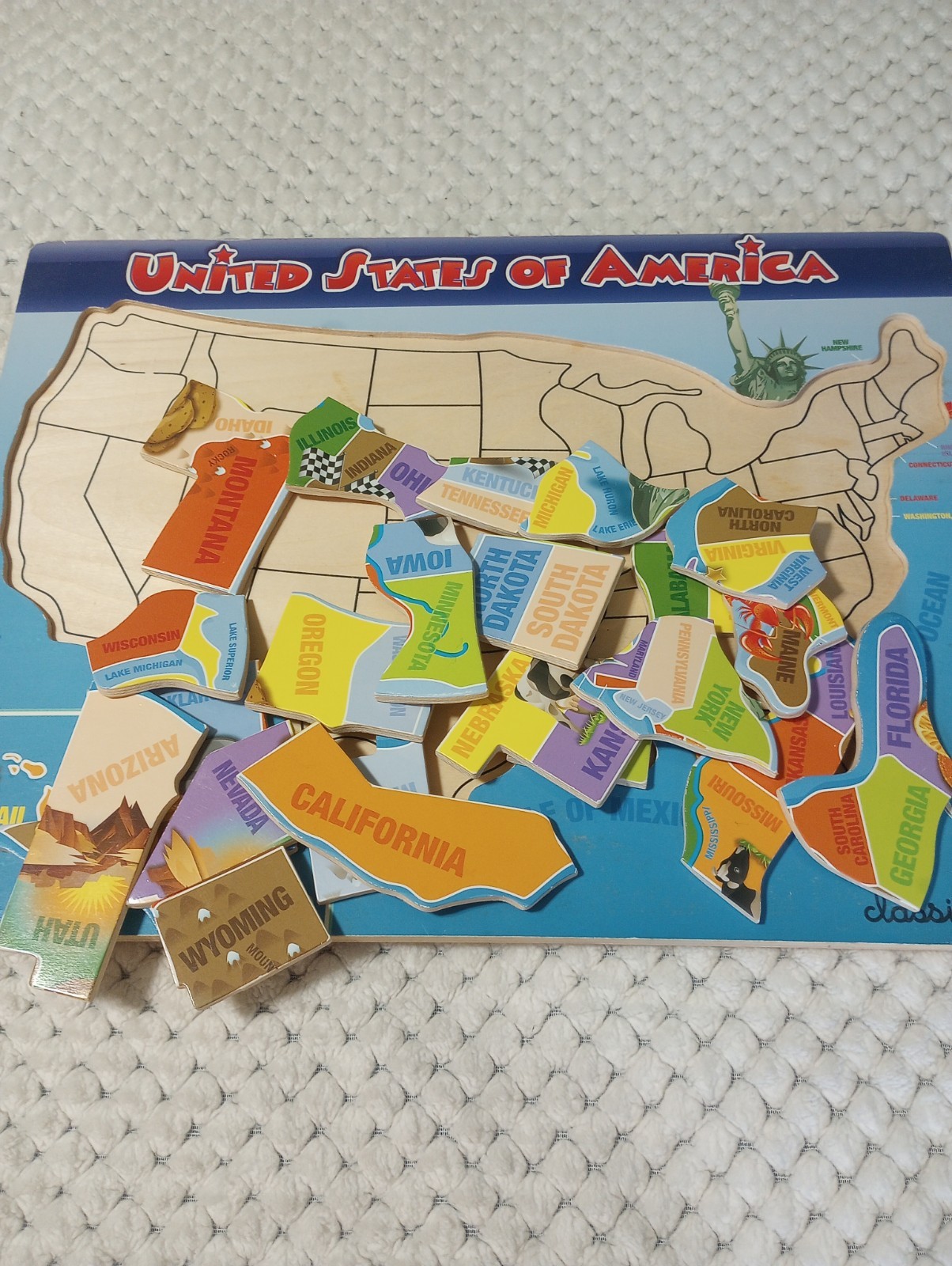 United States Of America Puzzles & P/K Flashcards (22 & 42 Pc Puzzles)