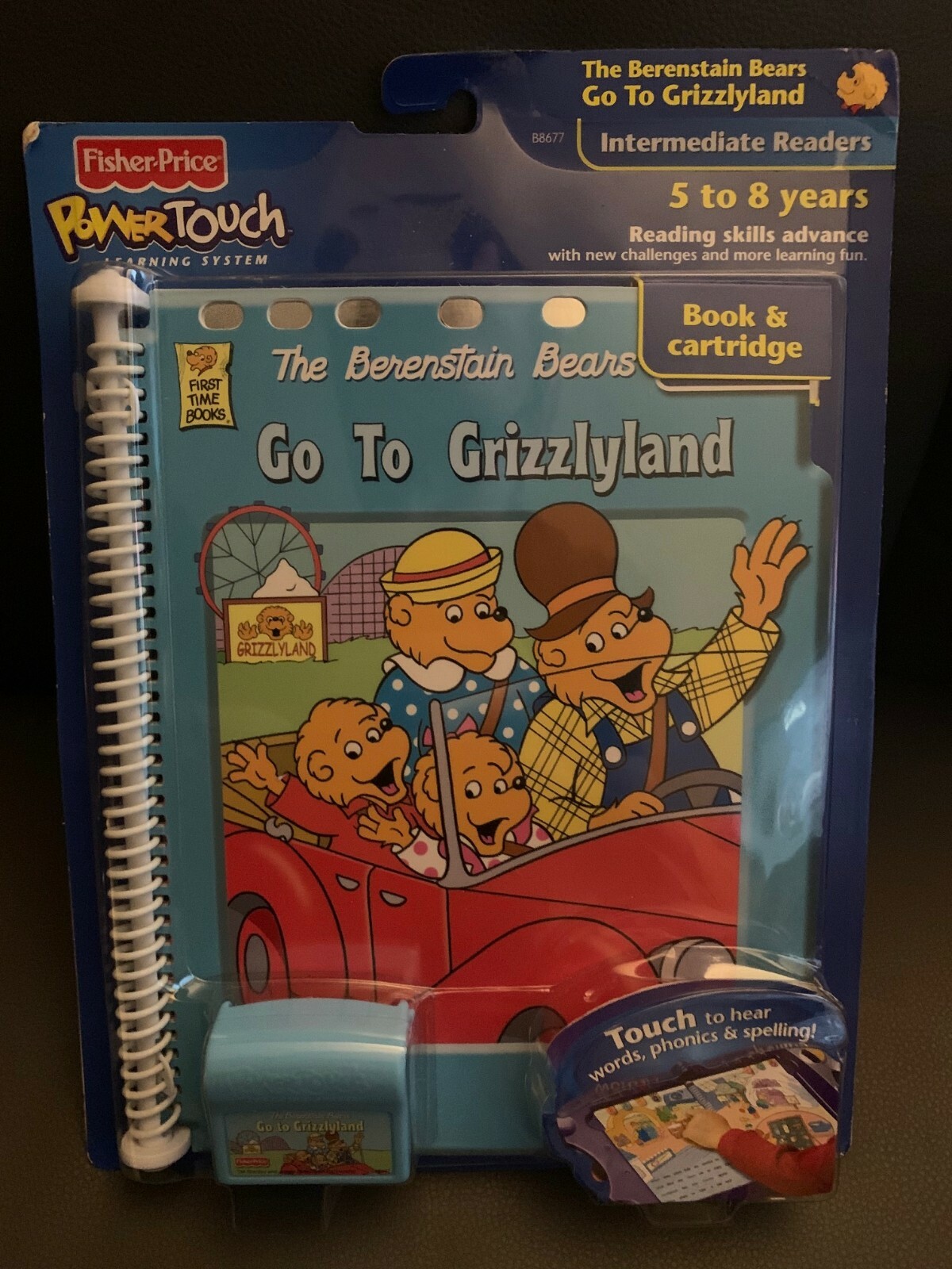 Fisher Price Power Touch Book & Cartridge The Berenstain Bears Go To Grizzlyland