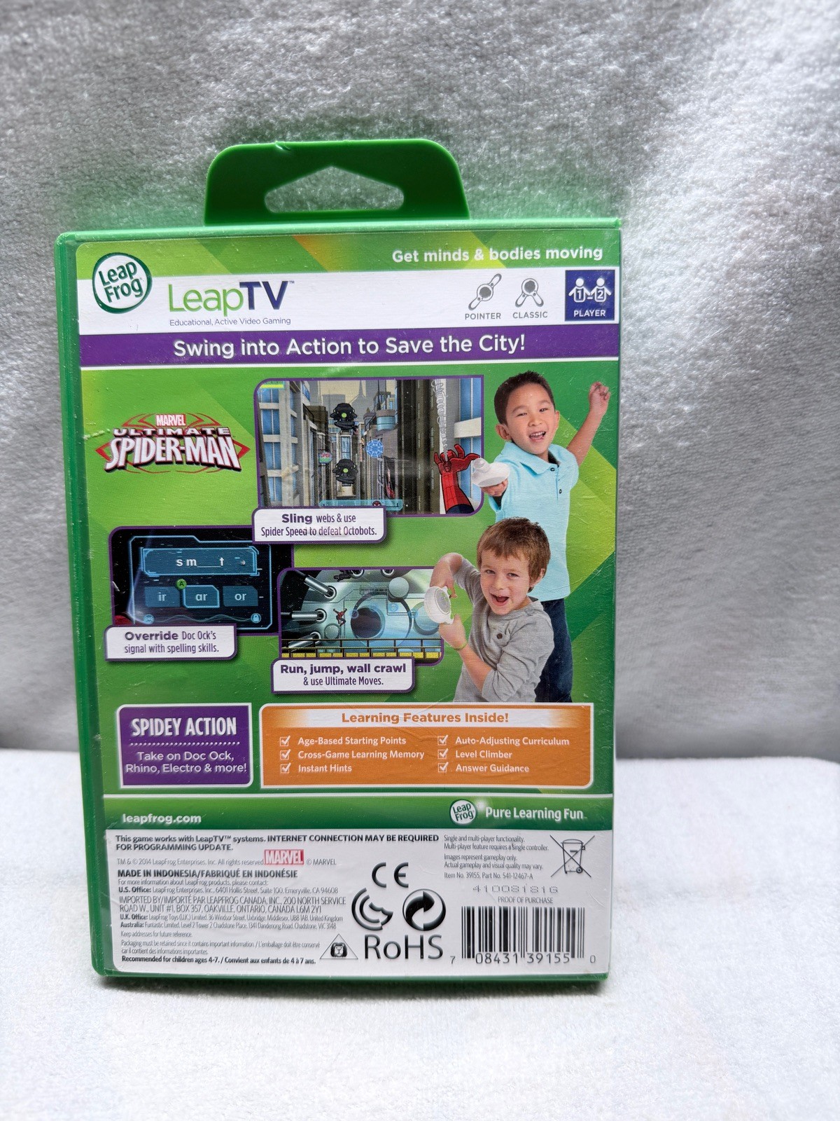 Leap Frog Marvel Ultimate Spider-Man Leap TV Ages 4-7 Good Used Condition