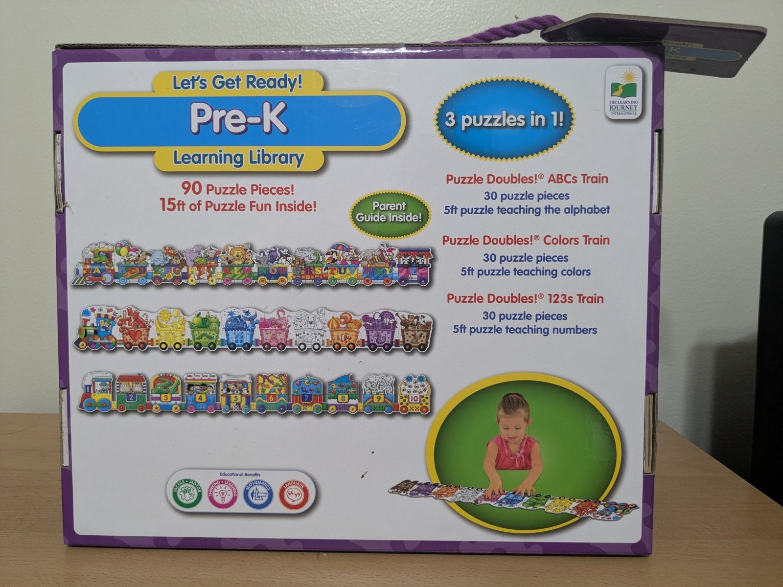 Lets Get Ready Pre-K Learning Library 3 Puzzles in 1 Set