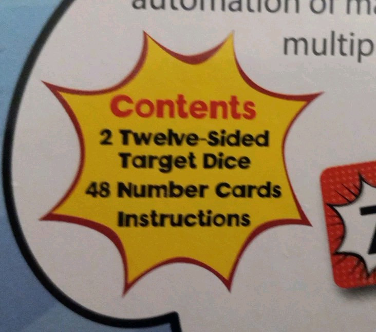 New University Games Scholastic MATH MATCH Dice and Card Game Educational 5 -12