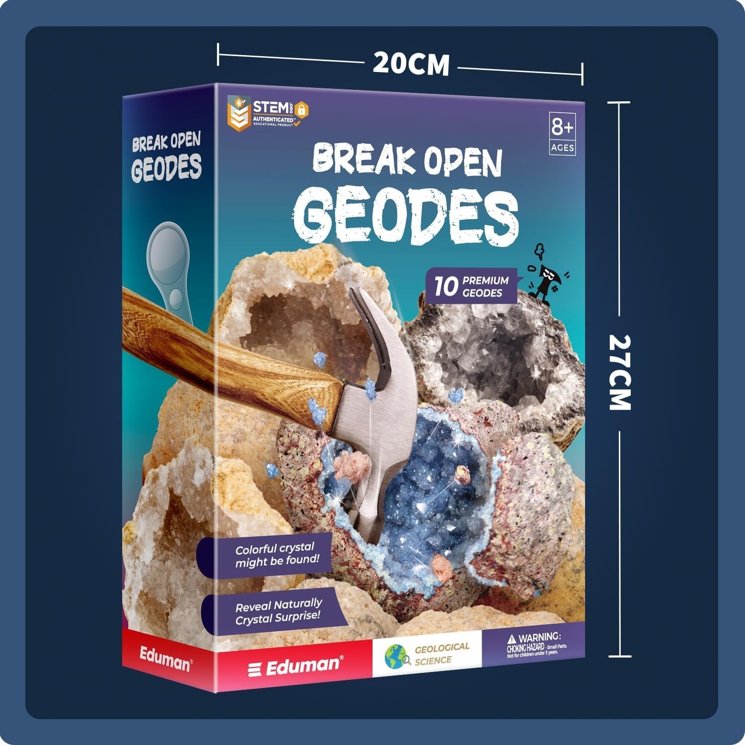 Geode Crystal Kit 10 Break Open Geodes STEM Science Toy for Kids