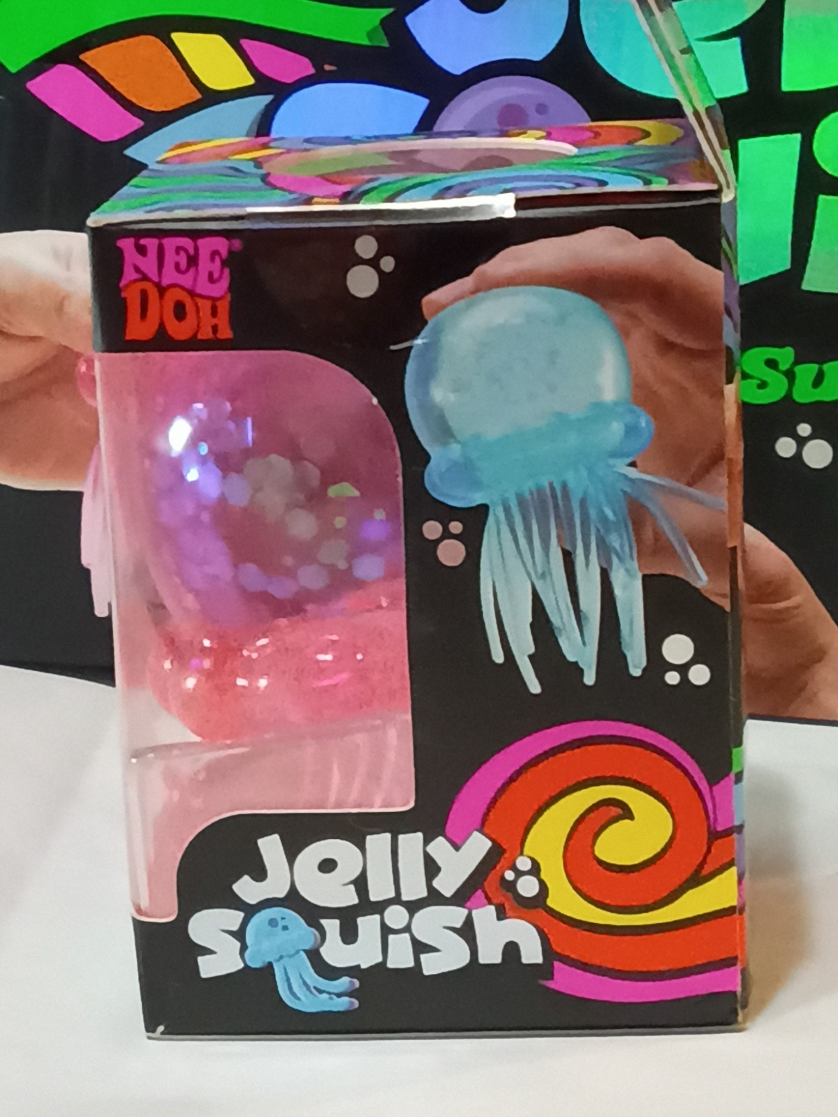 Authentic NeeDoh 🩷 PINK Jelly Squish Jellyfish Fidget Sensory Toy Schylling