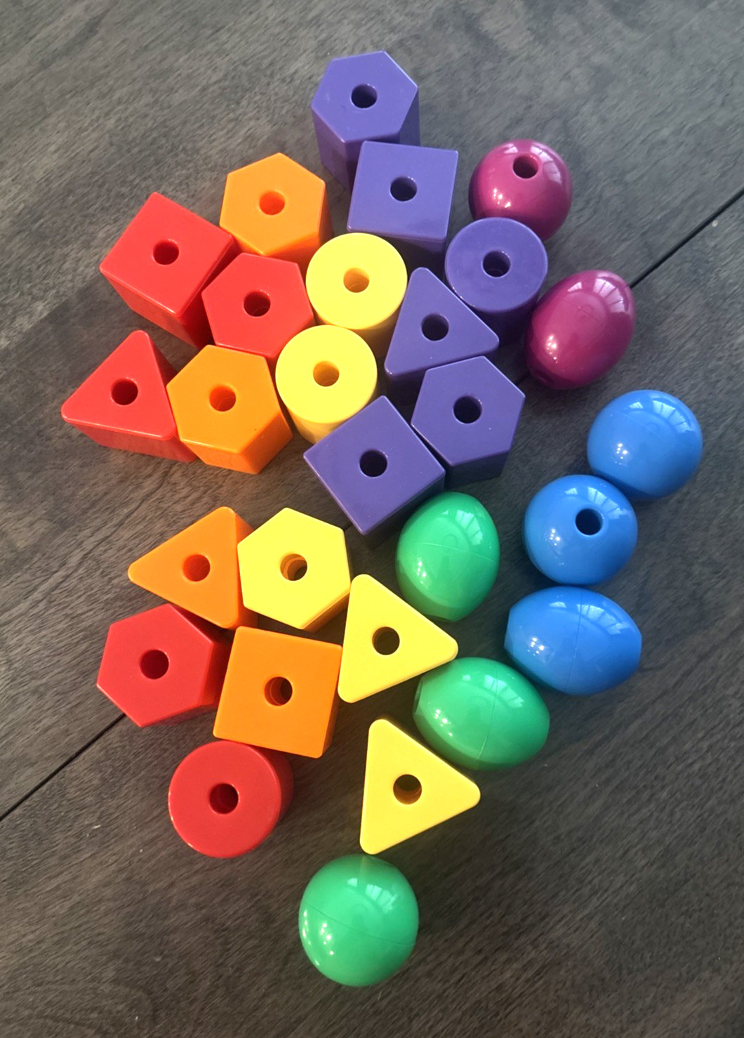 Skoolzy Montessori Toddler Threading Bead Kit and Nuts , Bolts and Screws Kit