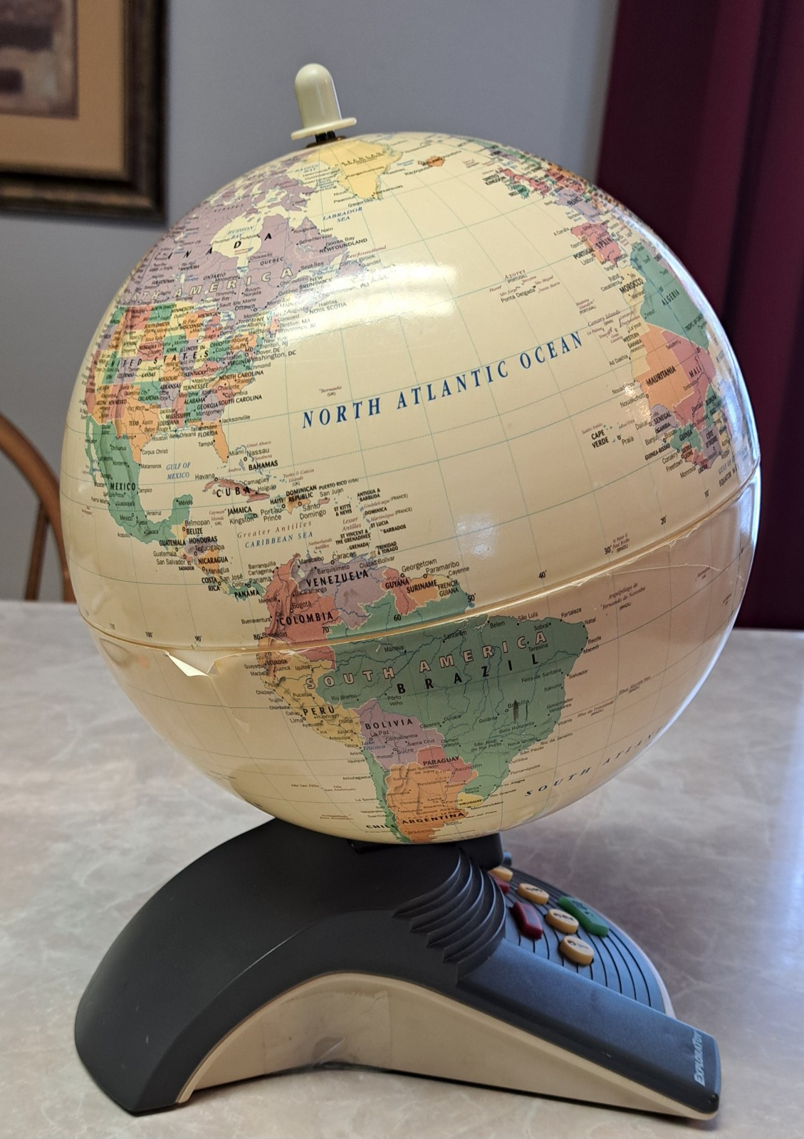 Vtg 1990s GeoSafari World Talking Globe 6498 Interactive STEM Geography Game