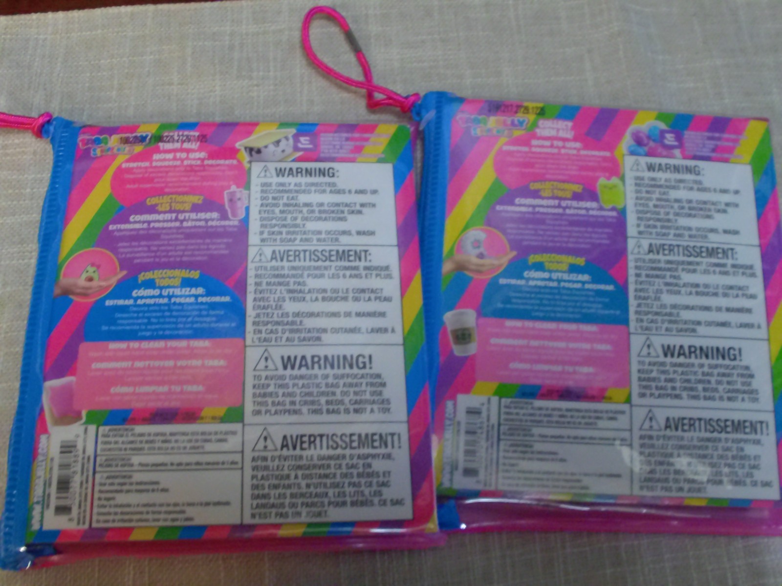 2 Taba Jelly Squeezeables Squishy, SCENTED Squeeze Toy