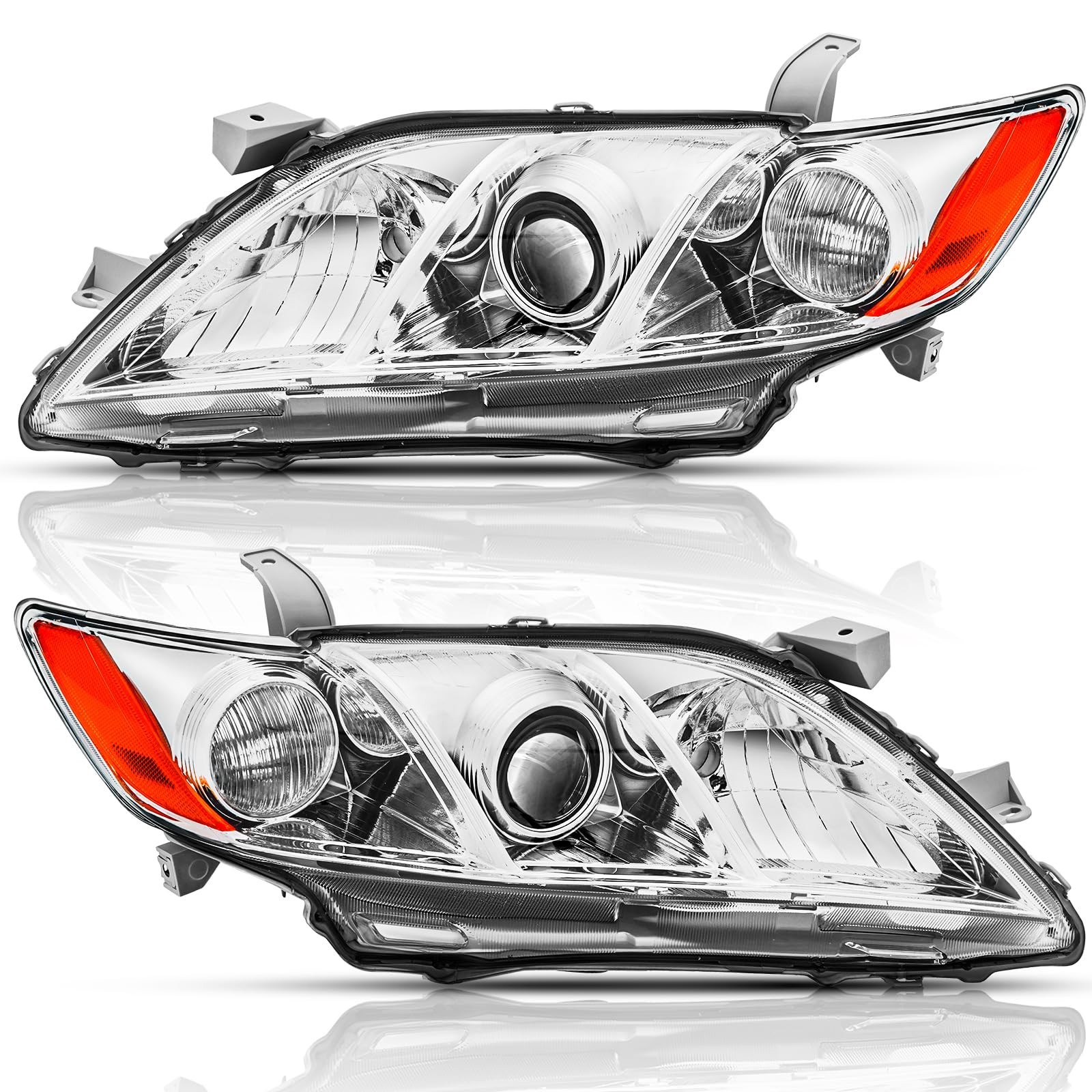 Headlights Assembly Pair for 2007 2008 2009 Toyota Camry Base CE LE XLE US Ve…