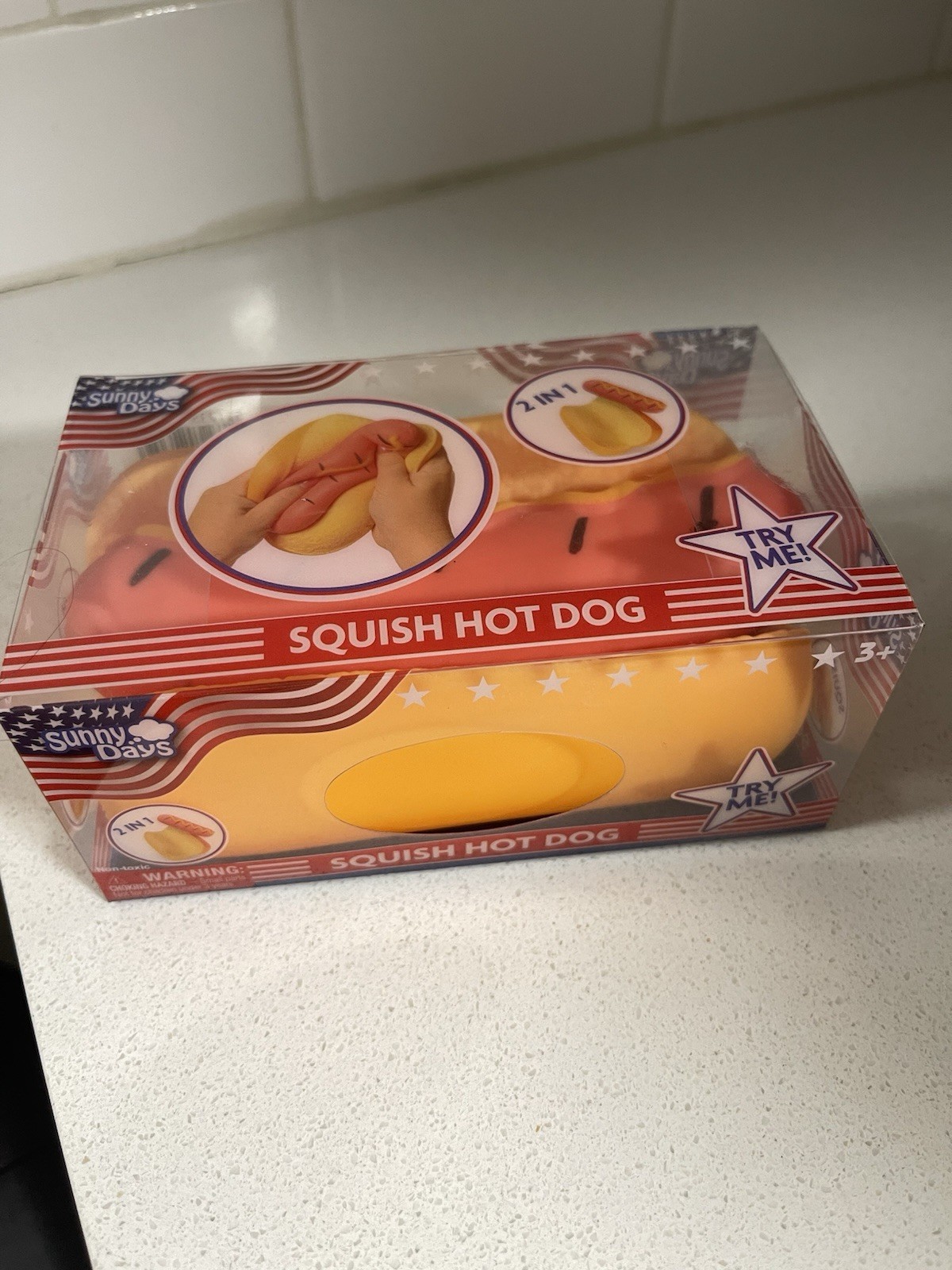 Sunny Days Squish Hot Dog 2-in-1 Tactile Squeeze TIK TOK VIRAL