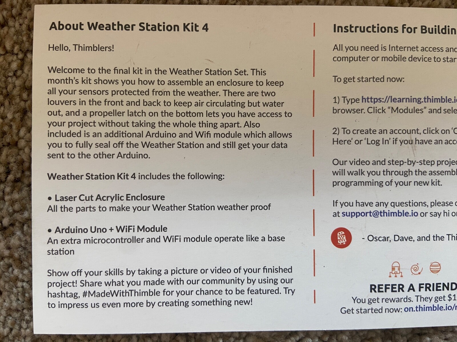 NEW & UNUSED – Thimble.io Weather Station Kits 2, 3, and 4