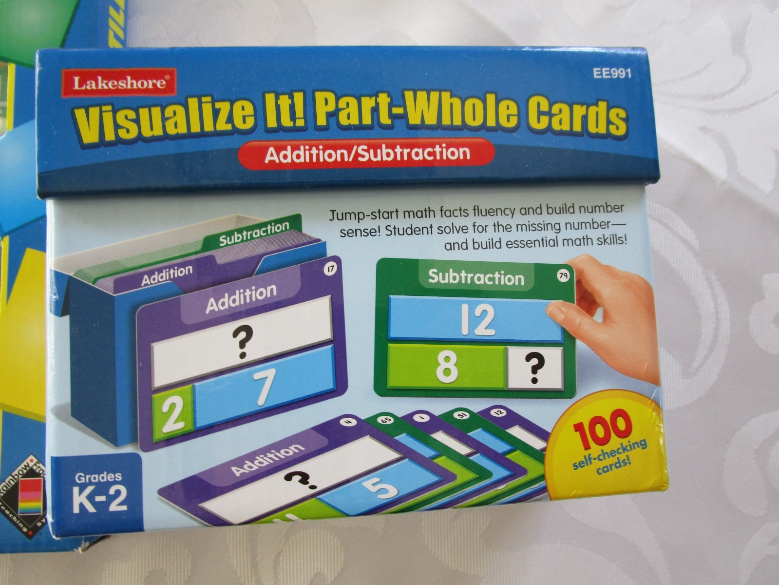 Lakeshore Learning RESOURCE LOT OF 2, VISUALIZE IT ADD SUBTRACT, FRACTION TILES