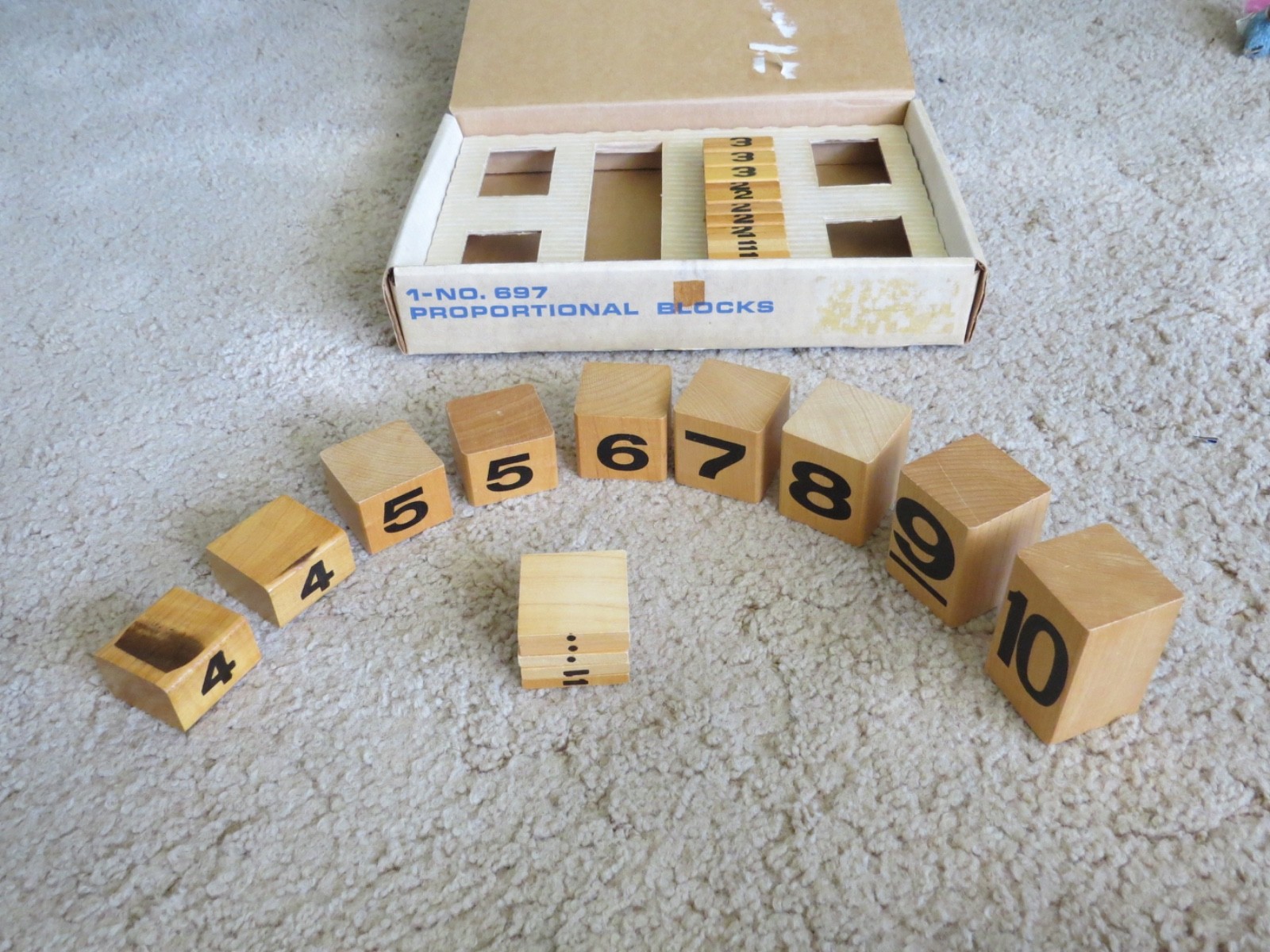🔴 Playskool Proportional Blocks 697 Math Number Counting Lot Learning Resources