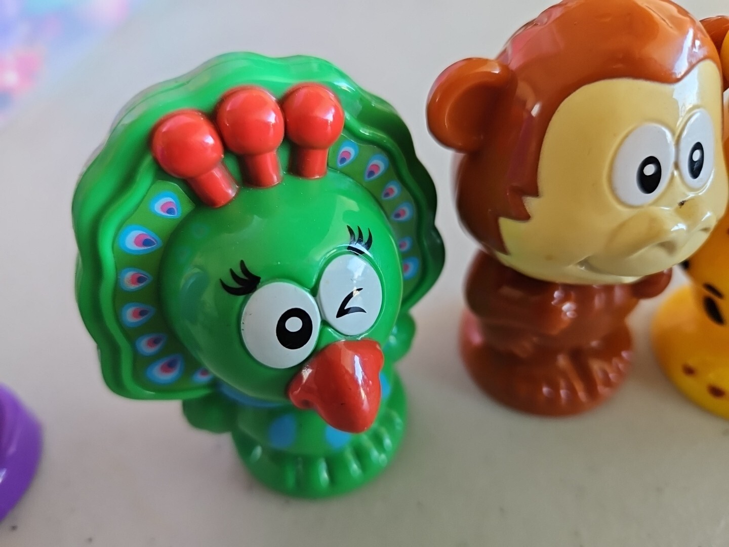 Vtech Smartville Alphabet Animal Replacement Interactive Plastic Figures 7 Lot