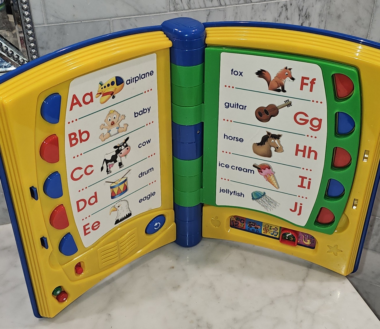 VINTAGE THE LEARNING JOURNEY Talking ABC & Time Interactive Learning Book WORKS