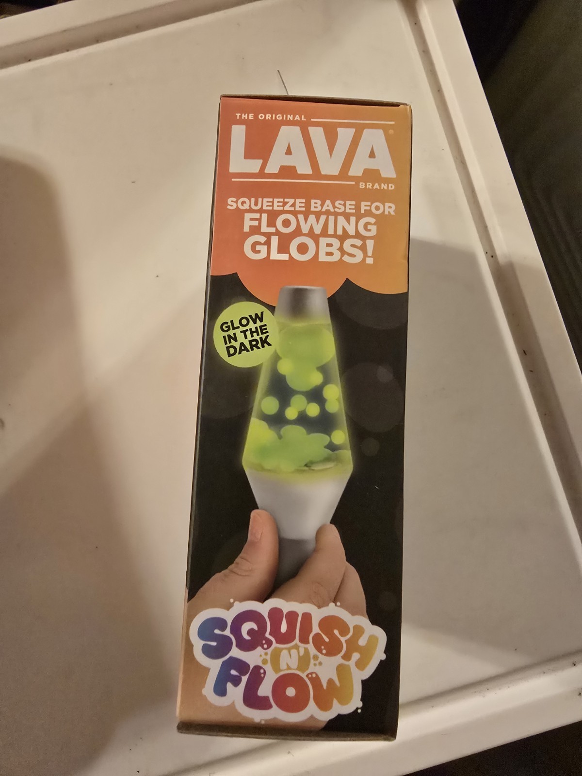 New SEALED Authentic Schylling Needoh Lava Lamp Squish N Flow Toy Orange Purple