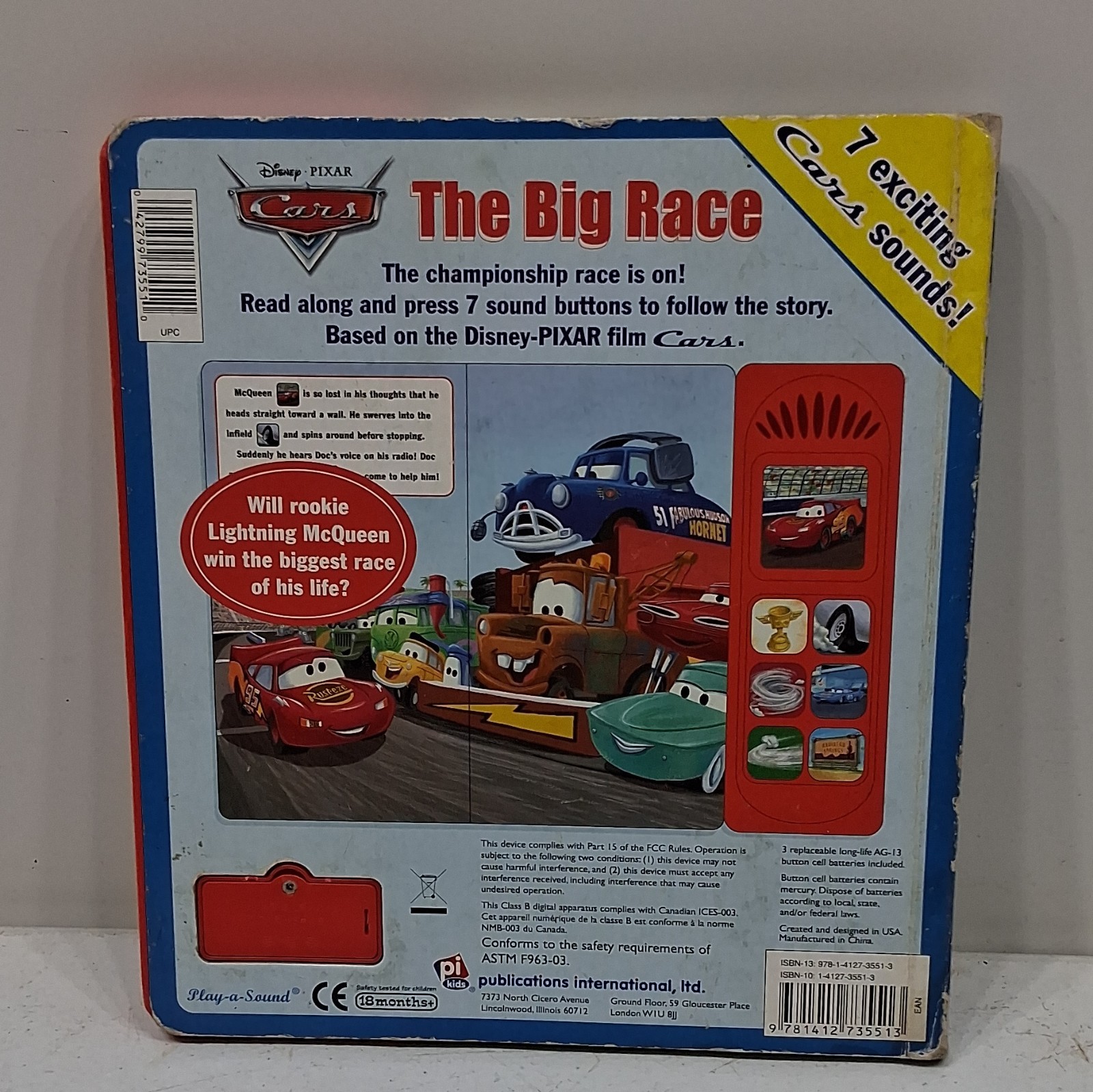 Play a sound books Disney Pixar Cars The Big Race; Sesame Street Potty Time Elmo