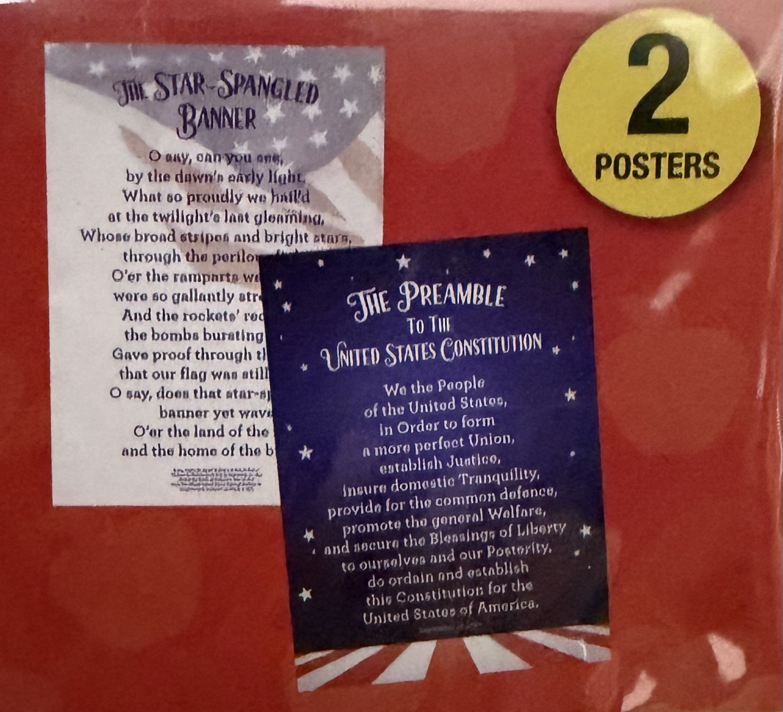 The Star-Spangled Banner & The Preamble ~ 20″X28″ ~ Historical Document Posters