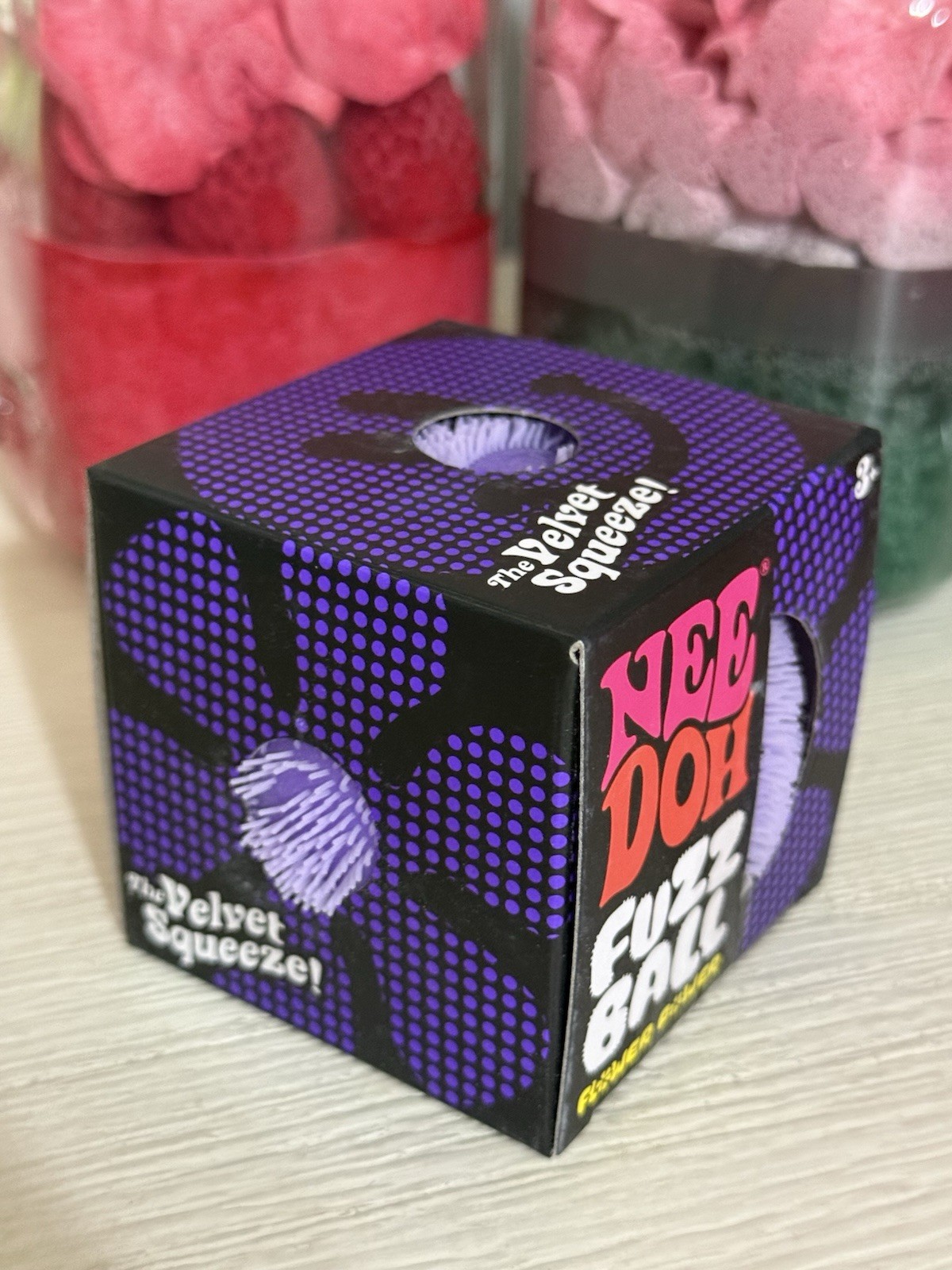 Purple Needoh FUZZ BALL Flower Power Nee Doh Squishy NEE-DOH Fuzzball AUTHENTIC
