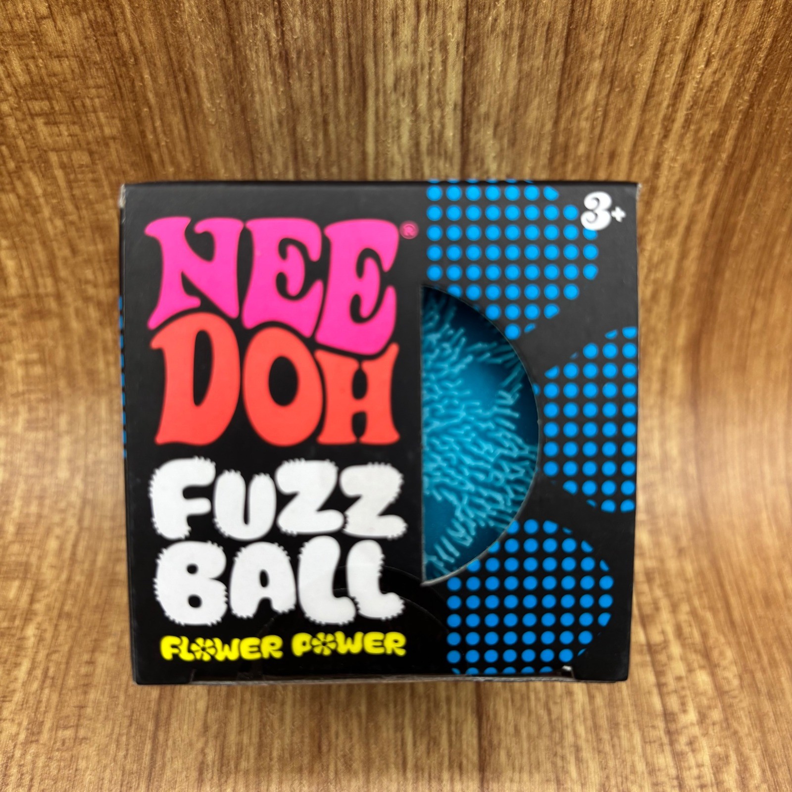 NeeDoh Fuzz Ball Flower Power Kids Unisex OS Blue Velvety Squishy Fidget Toy