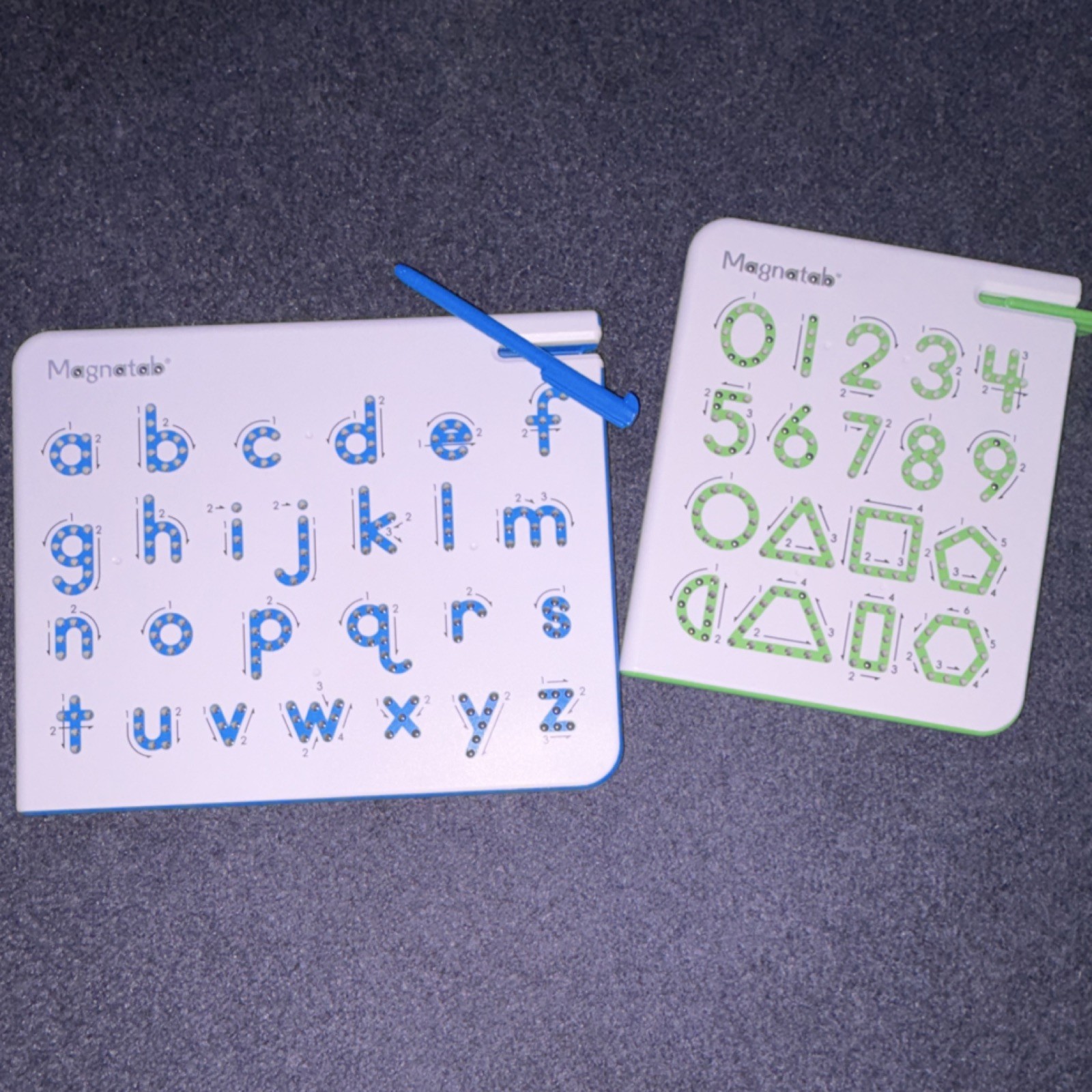 Kid O Original MagnaTab Magnetic Toy Lowercase a-z, Numbers & Shapes Writing