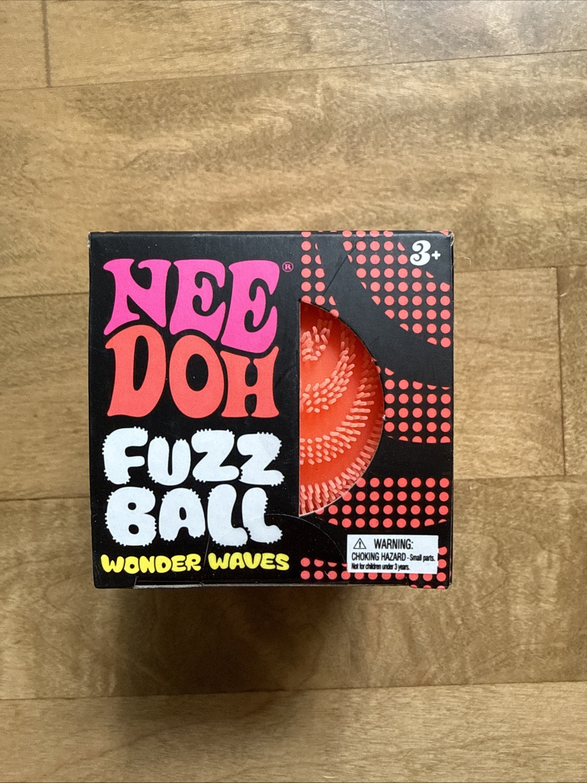 ORANGE Needoh FUZZ BALL WONDER WAVES Nee Doh Squish Stress Ball NEE-DOH Fuzzball