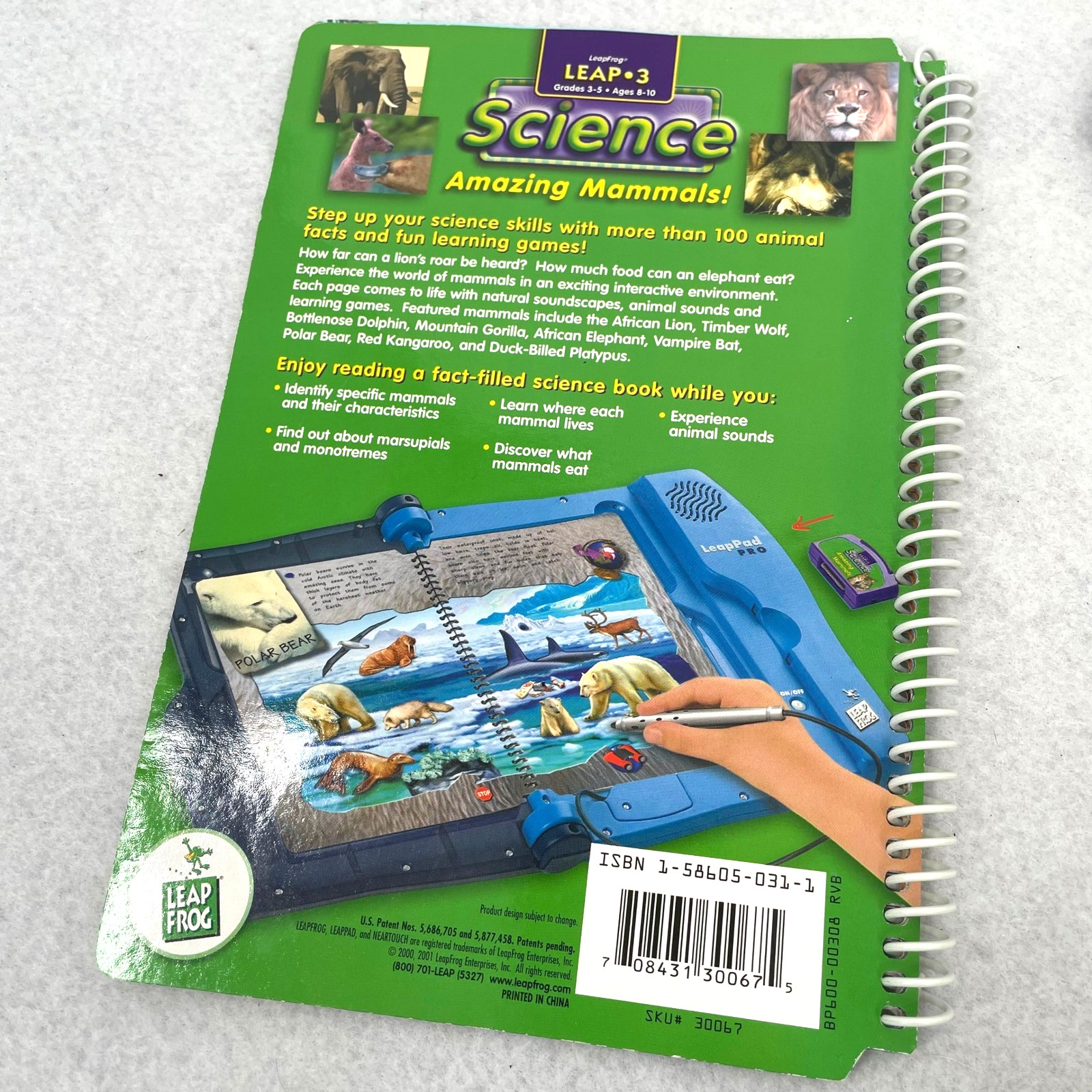 LeapFrog LeapPad 3 Science Amazing Mammals Interactive Book and Cartridge Set