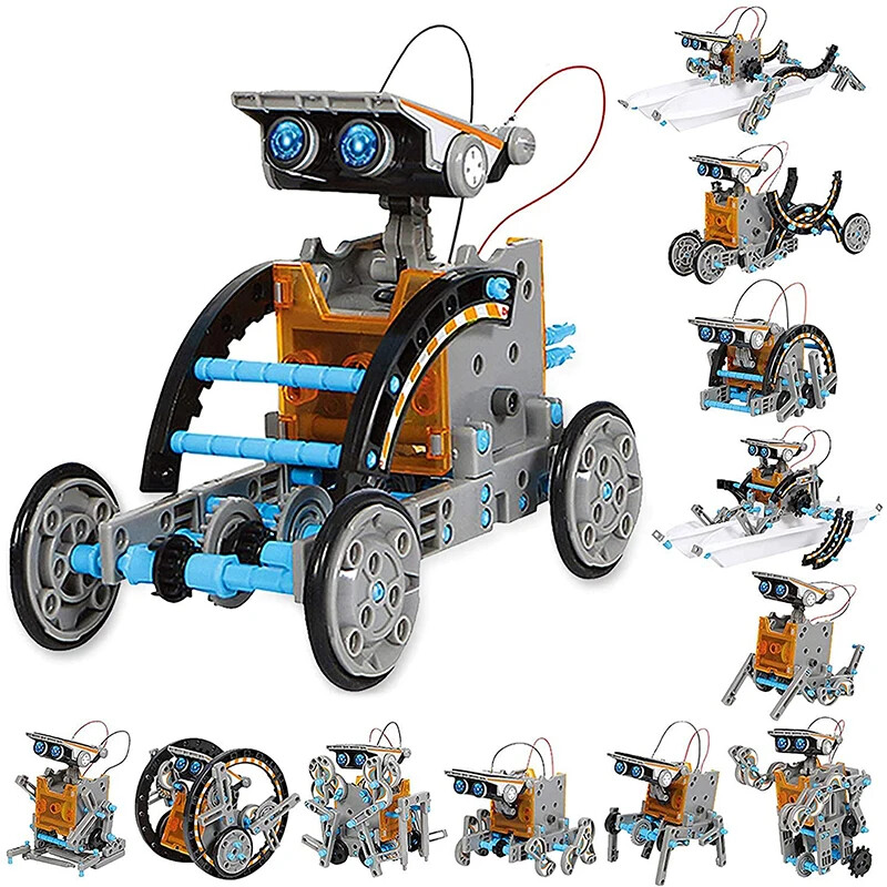 13in1 Solar Powered Robot Science Kit DIY Assembly Building Blocks Gift for Kids
