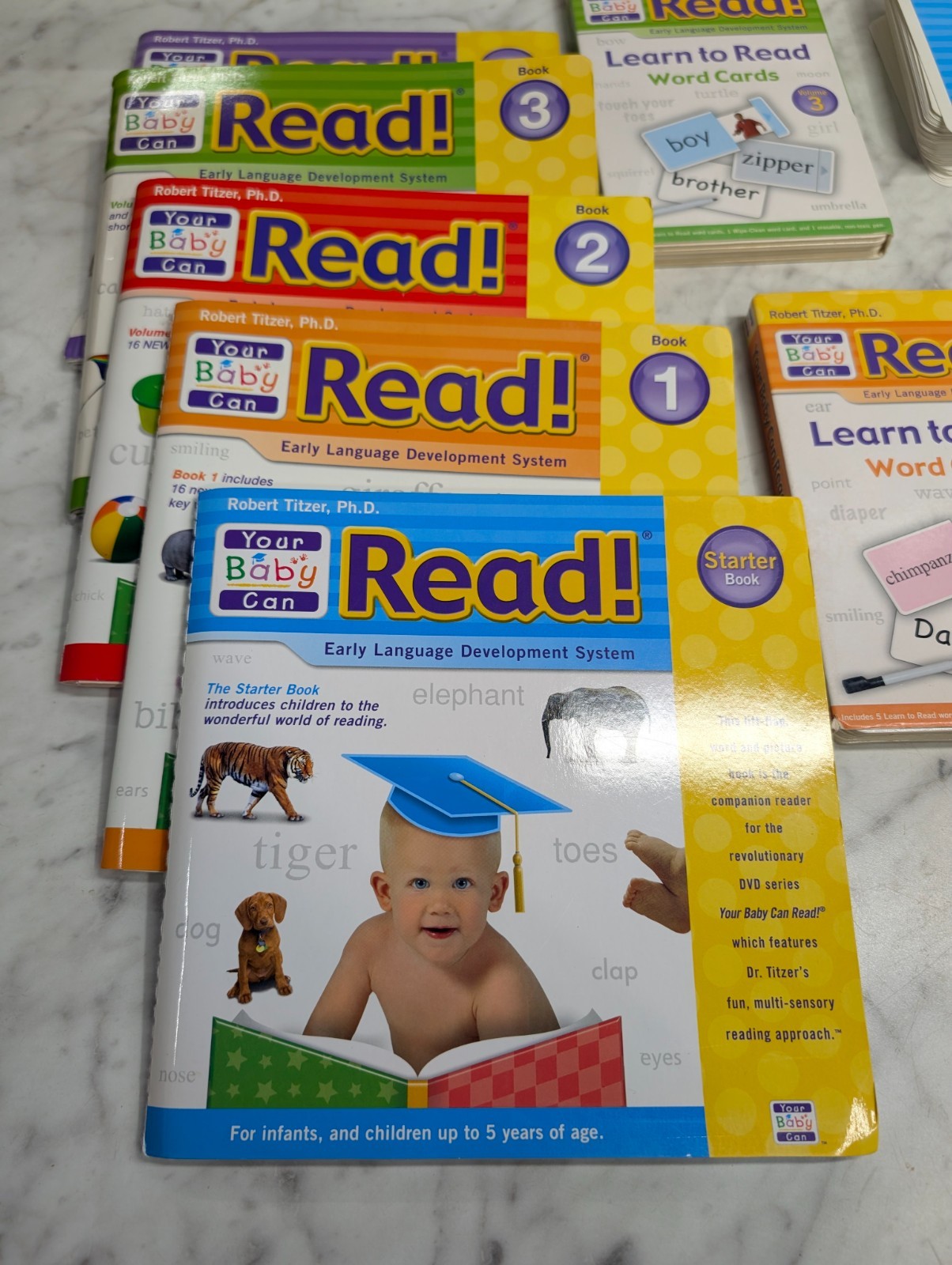 Your Baby Can Read Early Language Development System Books & Word Cards Lot