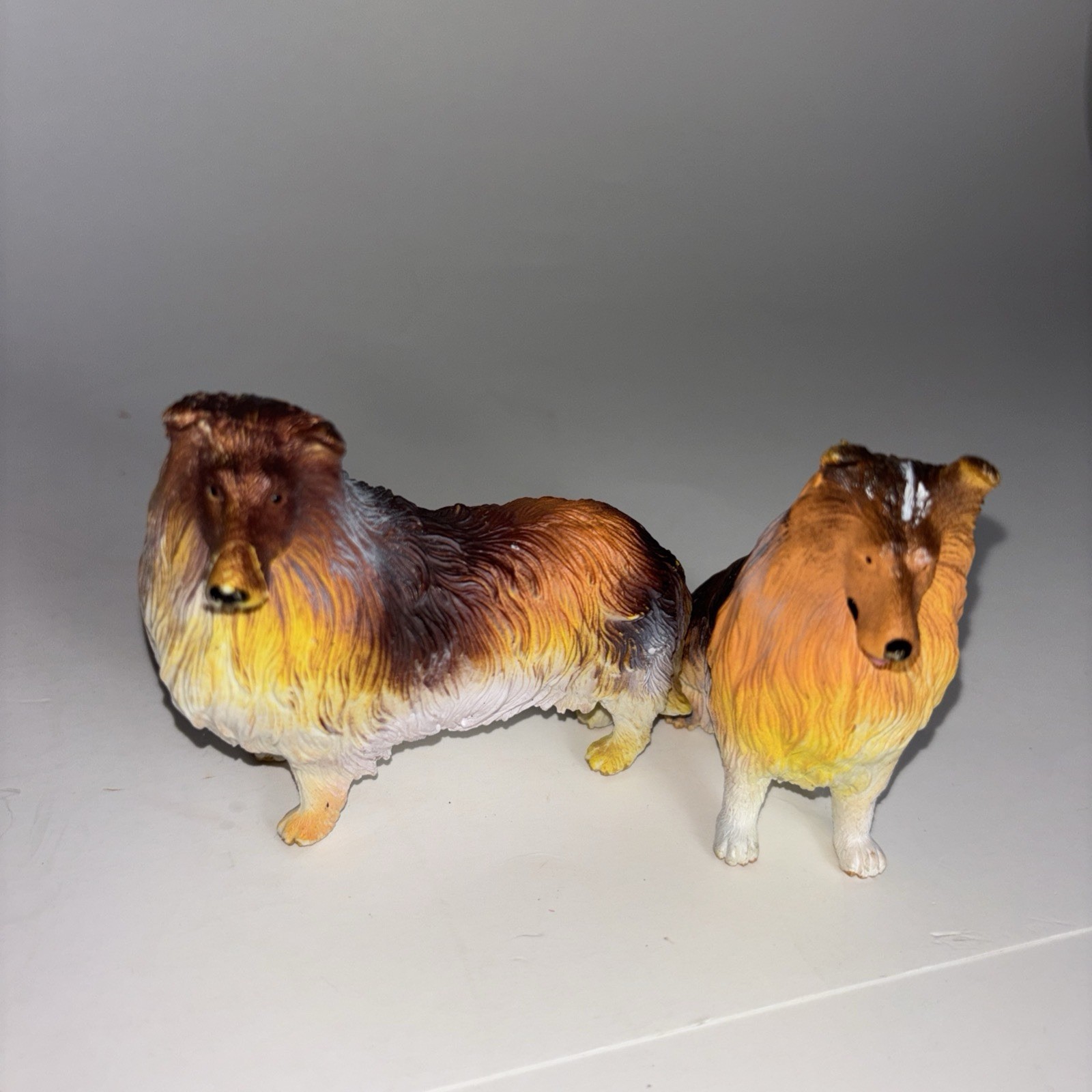 Collie Dog 3″ Wild Animal Educational Toy Figures X 2