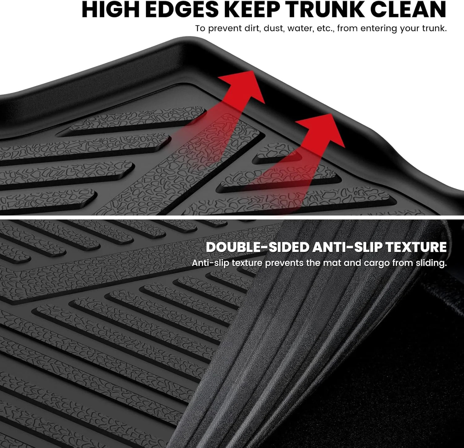 LASFIT Trunk Mat for Honda Accord 2012 2011 2010 2009 2008, All Weather TPE Cust
