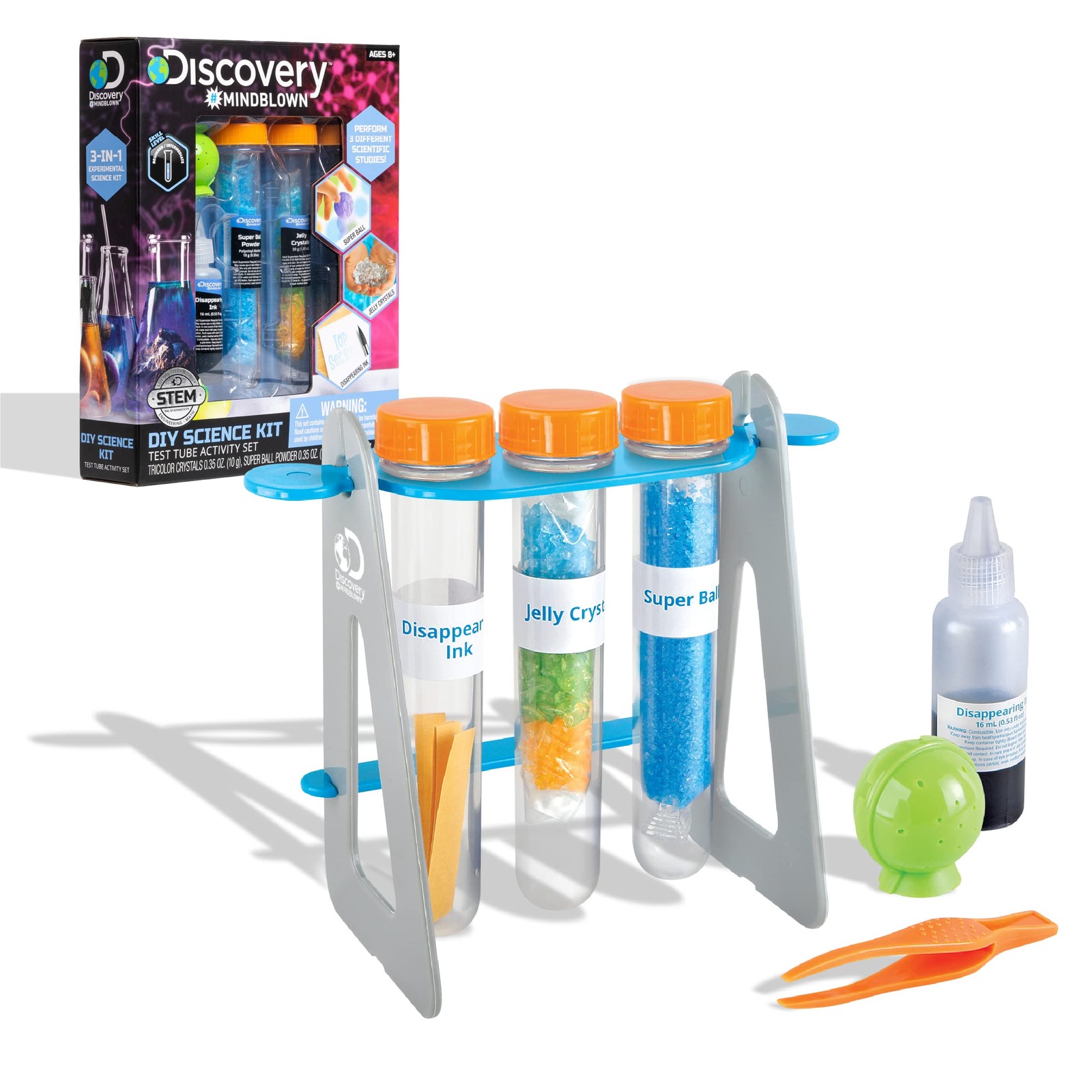 Discovery #MINDBLOWN 14-Piece Test Tubes DIY Science Kit with 3 Educational E…