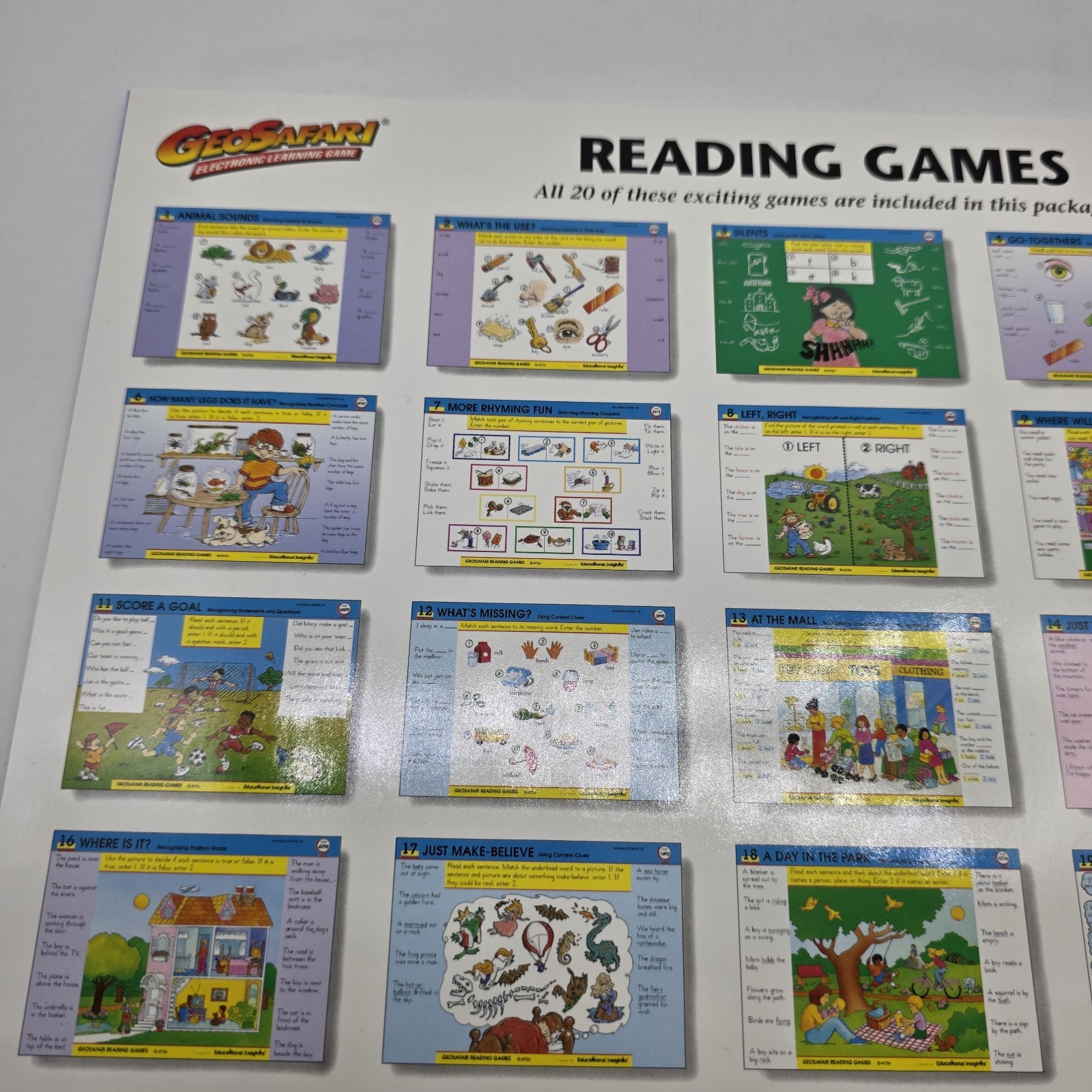 GeoSafari Card Sets 4 Jr Basic, Reading Games, Phonics, More World Geography