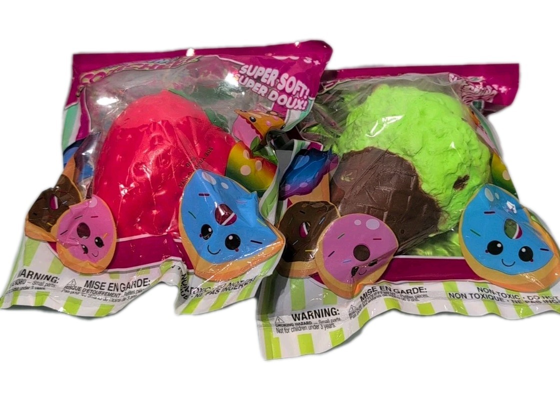 Amazing Squishee Strawberry & Ice Cream Cone Series 2 Soft Foam Slow Rise Stress