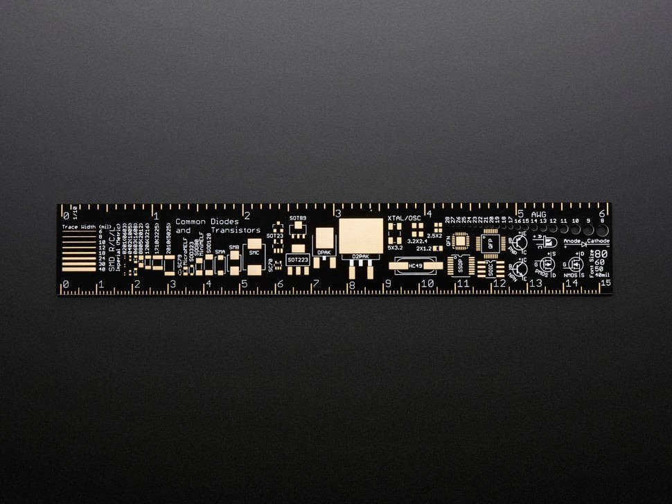 [ Adafruit ADA-1554 ] PCB Ruler v2 – 6″
