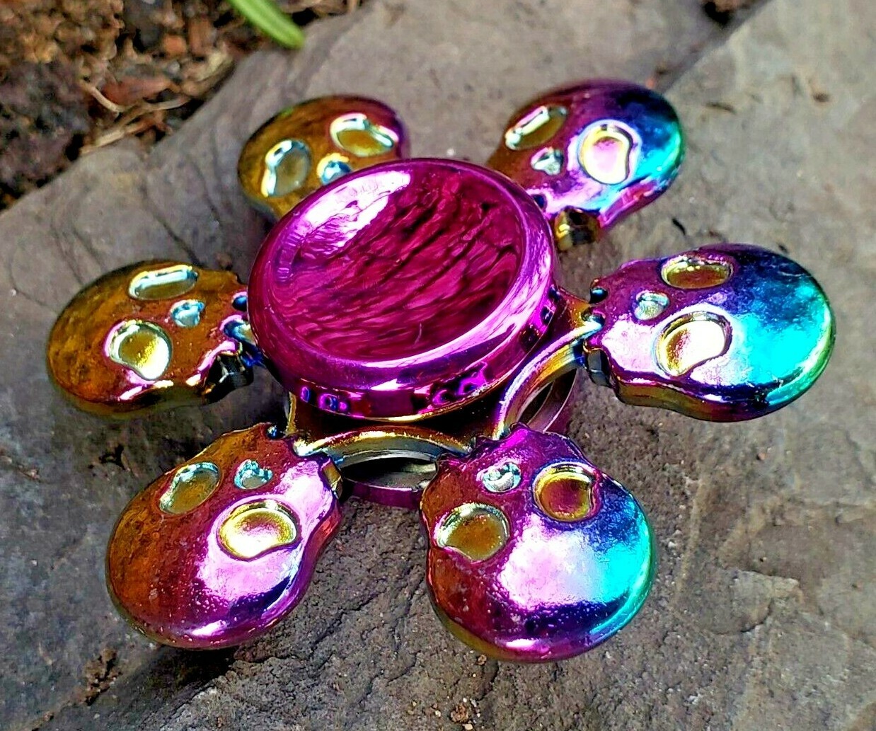 Rainbow Ghosts Skulls Fidget Spinner Toy Kid Adults Boys Girls ADHD Focus Stress