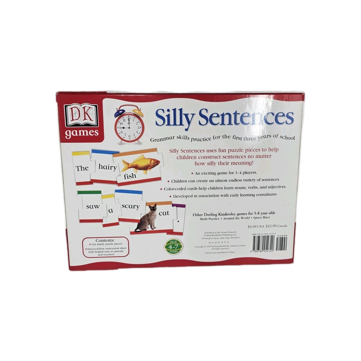 DK Games Silly Sentences Grammar Puzzle Game Educational Learning Tool Ages 4-7