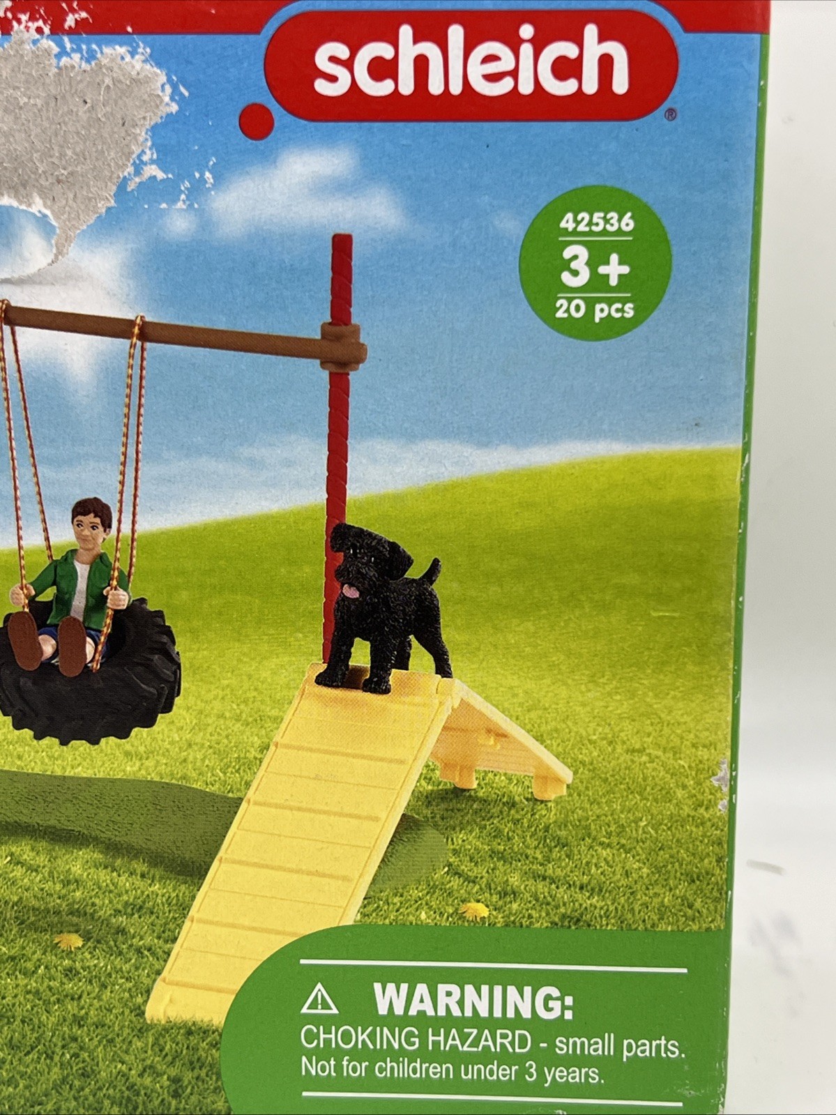 SCHLEICH 42536 Puppy Agility Training Farm World Toy Playset 20 Piece