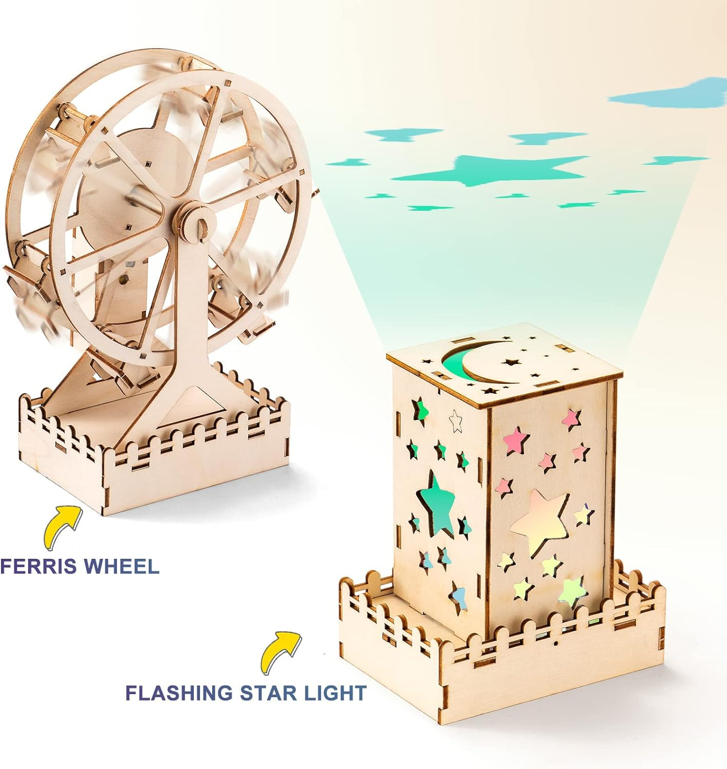 5 Individual STEM Science Kits for Kids, Wood Arts and Craft Kits, STEM Toys for