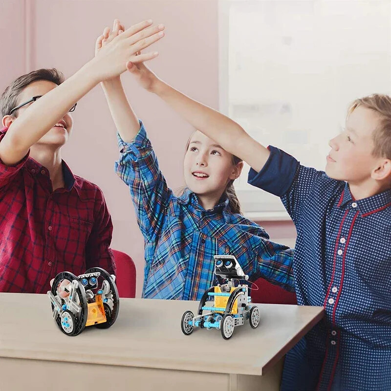13in1 Solar Powered Robot Science Kit Building Blocks Gift for Kids Electronic