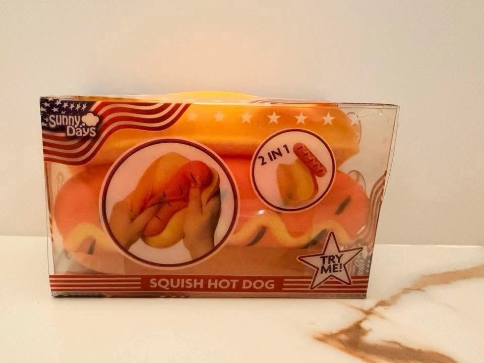 TikTok Viral Sunny Days Squeeezy Squish Hot Dog Sensory Toy Stress Relief