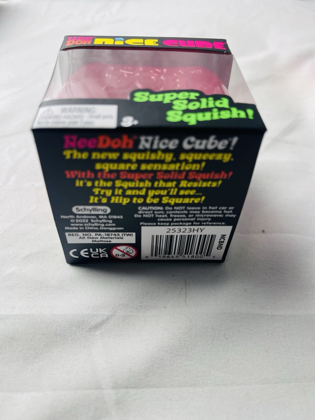 Nee Doh NiceCube PINK Super Solid Squish Fidget Toy Brand New NeeDoh nice cube