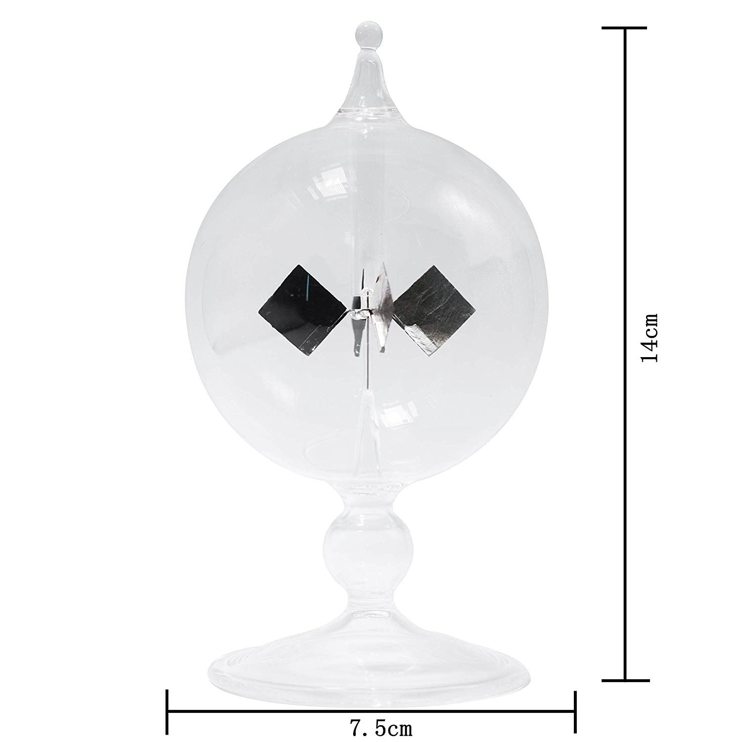 Clear Solar Radiometer Sun Light Vanes Glass Radiometer Science1977