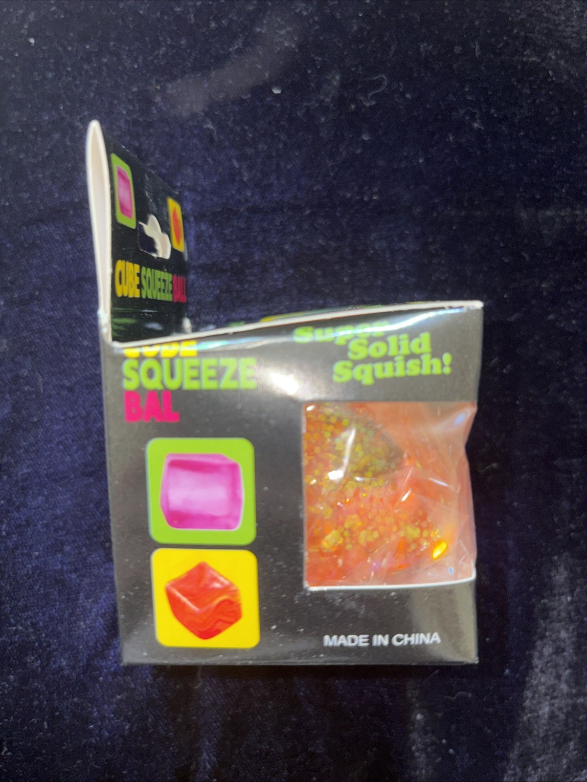 Lot Of 12 New Cube Squeeze SOLID Squish BLUE PURPLE PINK ORANGE Fast Ship 🧊