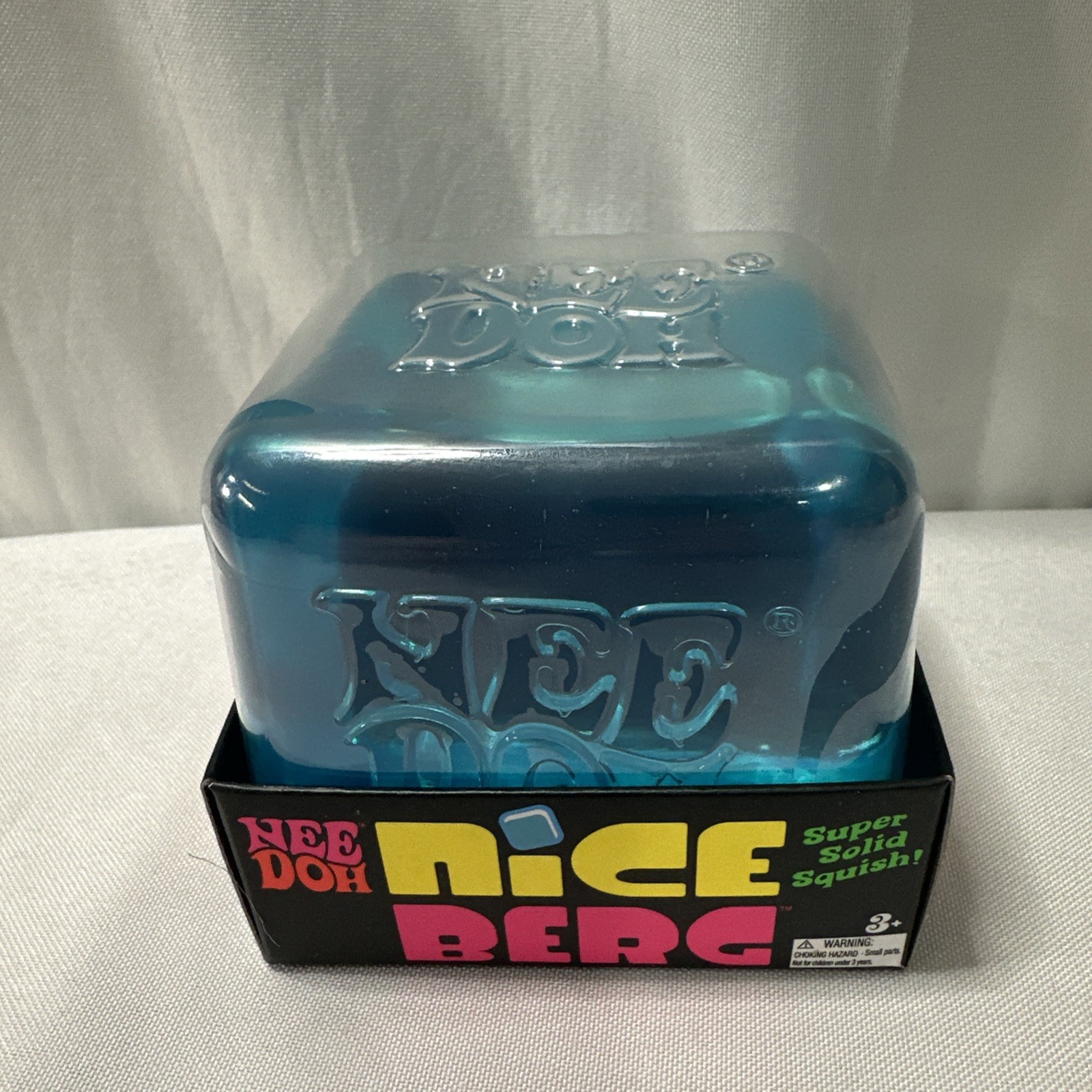 NeeDoh Nice Berg Blue XL Giant Nee Doh Niceberg Squishy Cube Ice