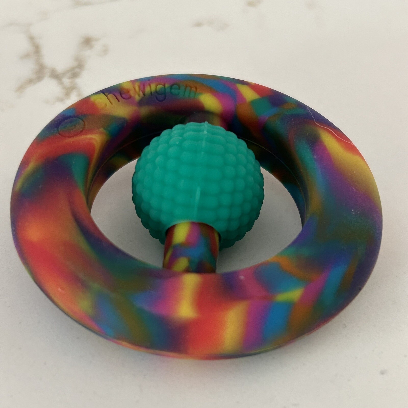 Chewigem Sensory Chew Hand Fidget Pocket Rainbow Duel Textured Autism NEW