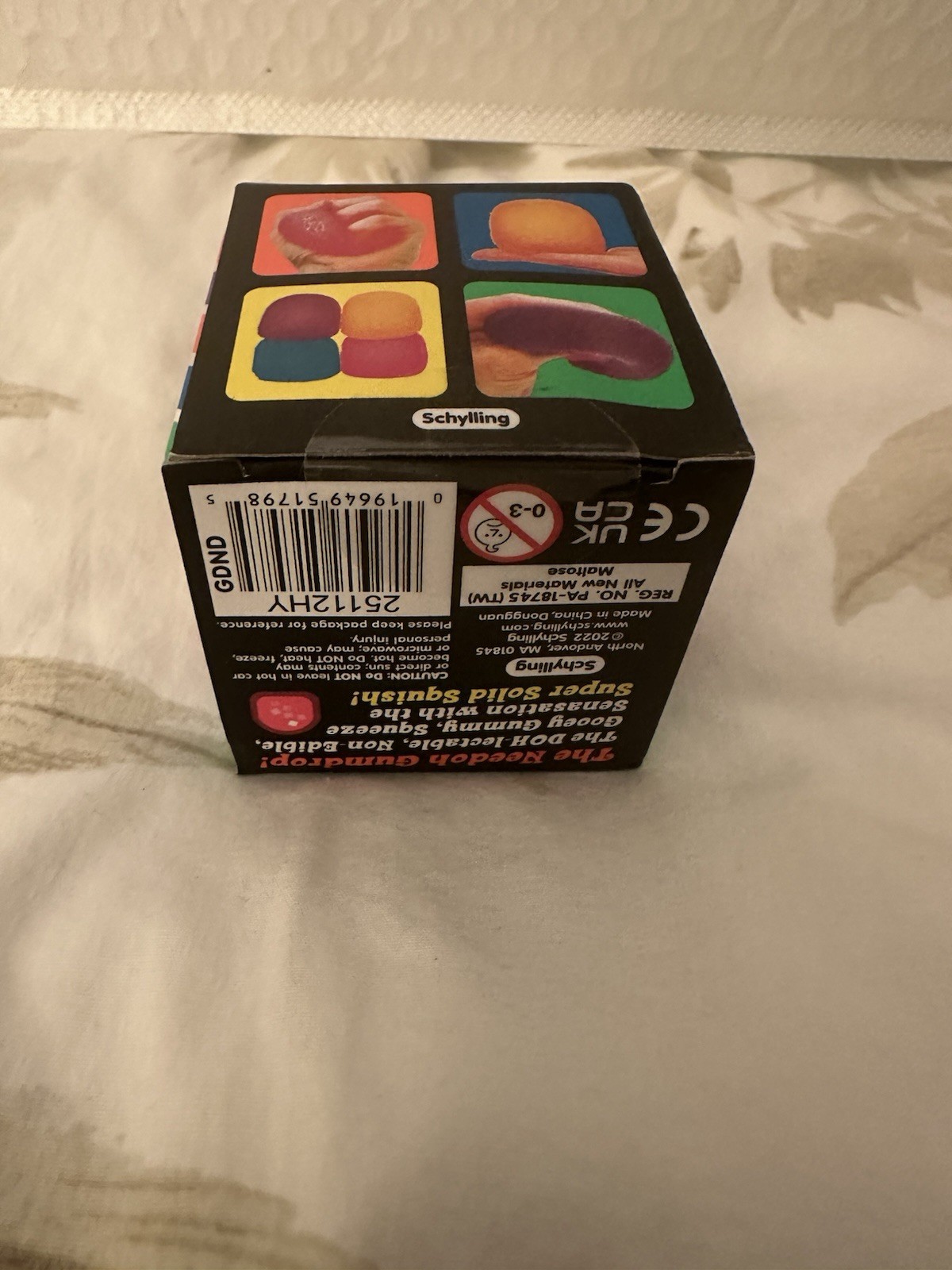 Needoh Lot Of 3 – Purple Gumdrop, Pink Dream Drop, Purple Nice Cube Squishy Set