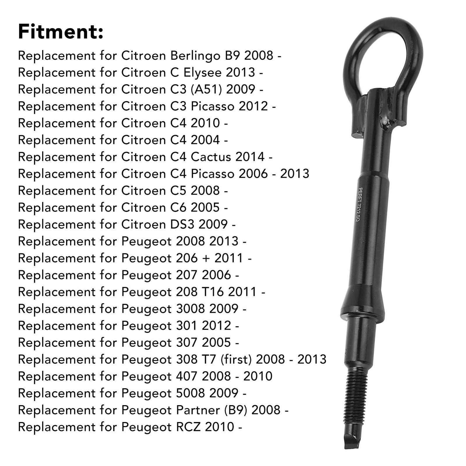 Forged Steel Towing Eye Ring Hook For Car Tow Suitable For C3 C4 C5